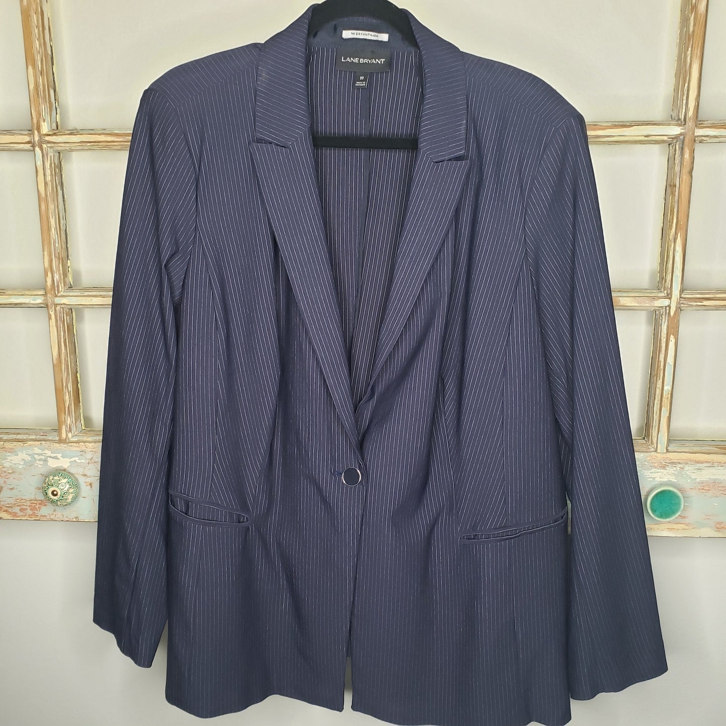 Lane Bryant Navy Blue With White Pinstripes Ladies size 22