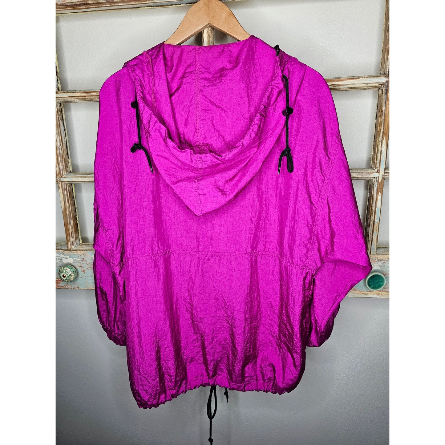 Vintage The Cube Vibrant Fuchsia Zip Up Windbreaker oversized Medium