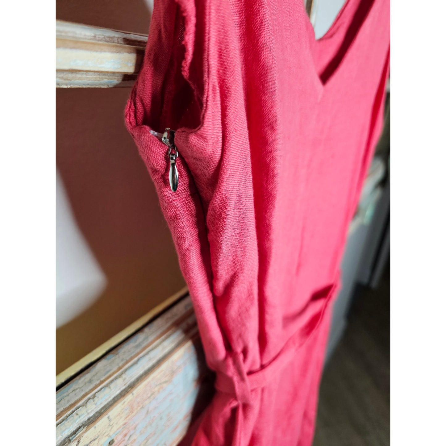 Linen Lungo La'rno Sleeveless Jumpsuit Cropped length size XS