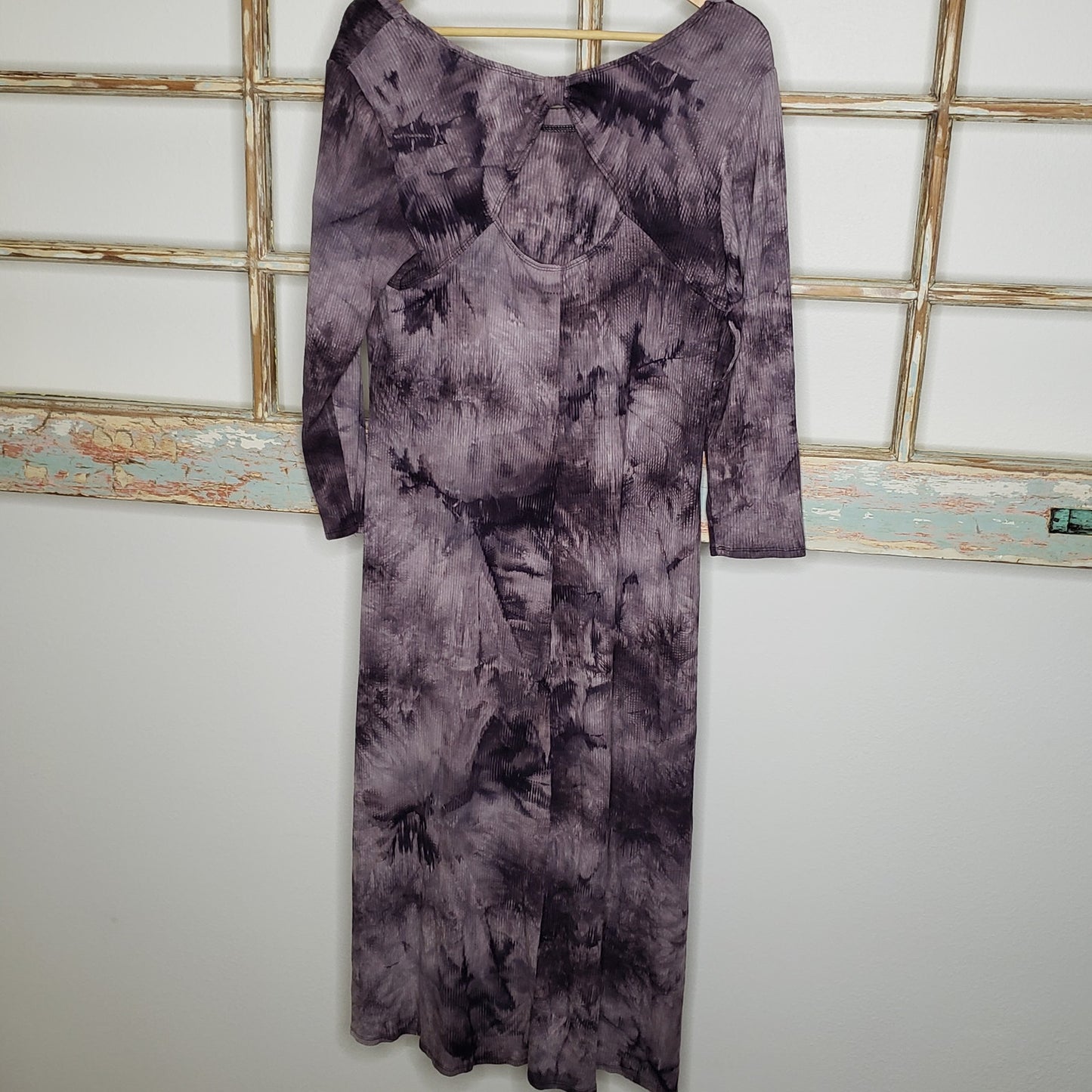 Emma & Michele Dress Plum Tie Dye Coloration XL midi length