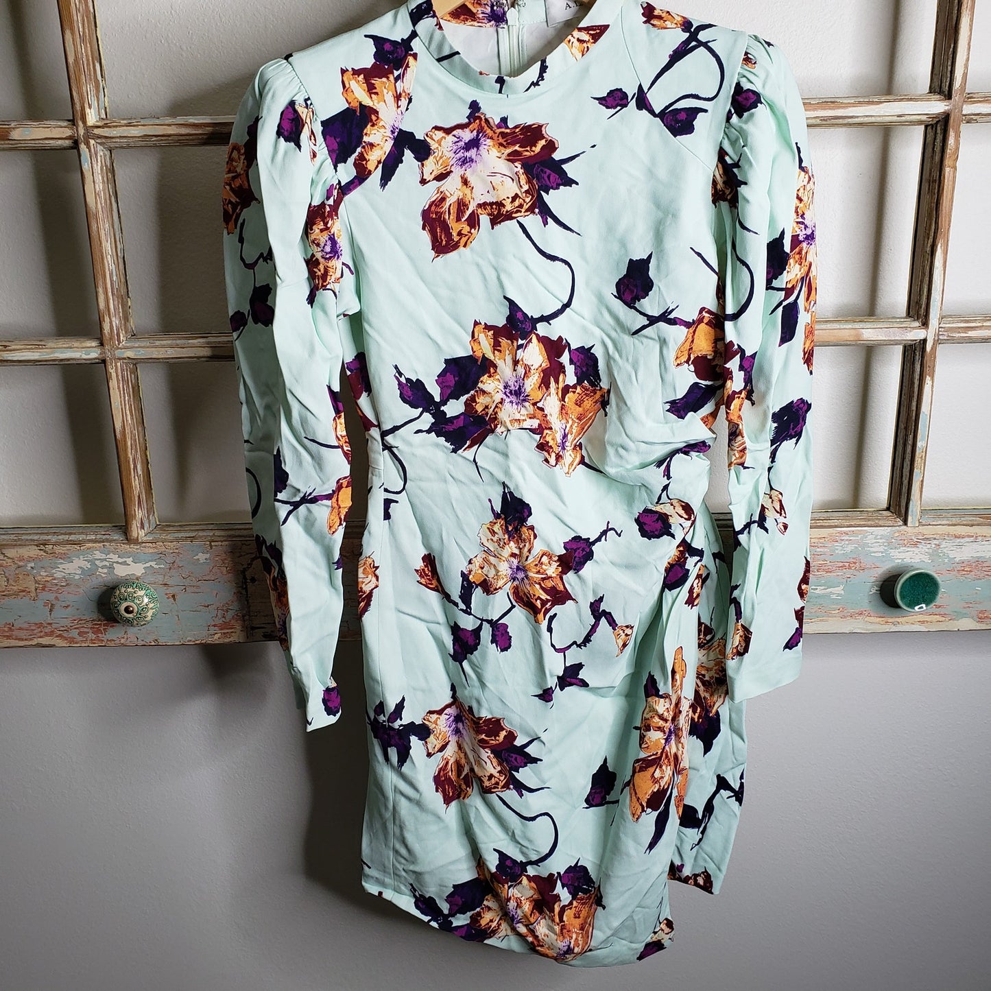 NWT A.L.C floral Jane Mini Dress Asymmetrical length ladies size 2