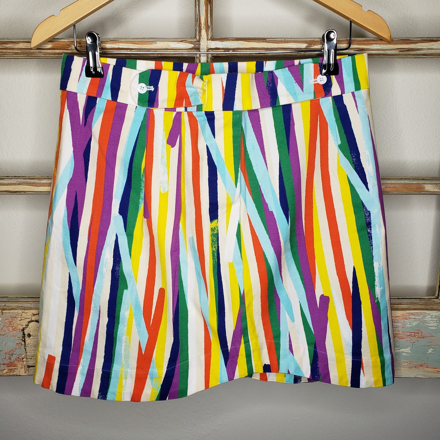 Kate Spade Saturday Rainbow Strokes ladies size 10 Mini Skirt