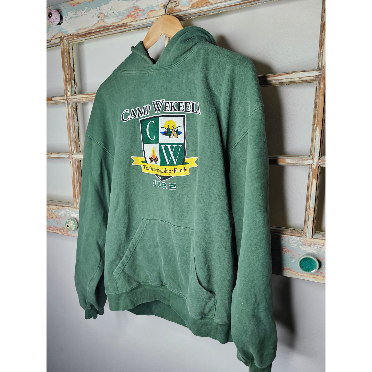 Hoodie Camp Wakeela Green Coz Sweatshirt Unisex size Medium