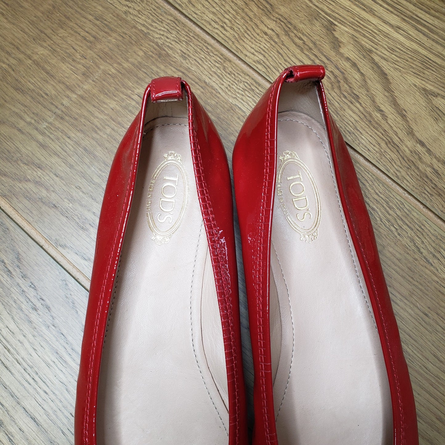 Tod's Studded Patent Leather Ballerinas ladies size 6.5