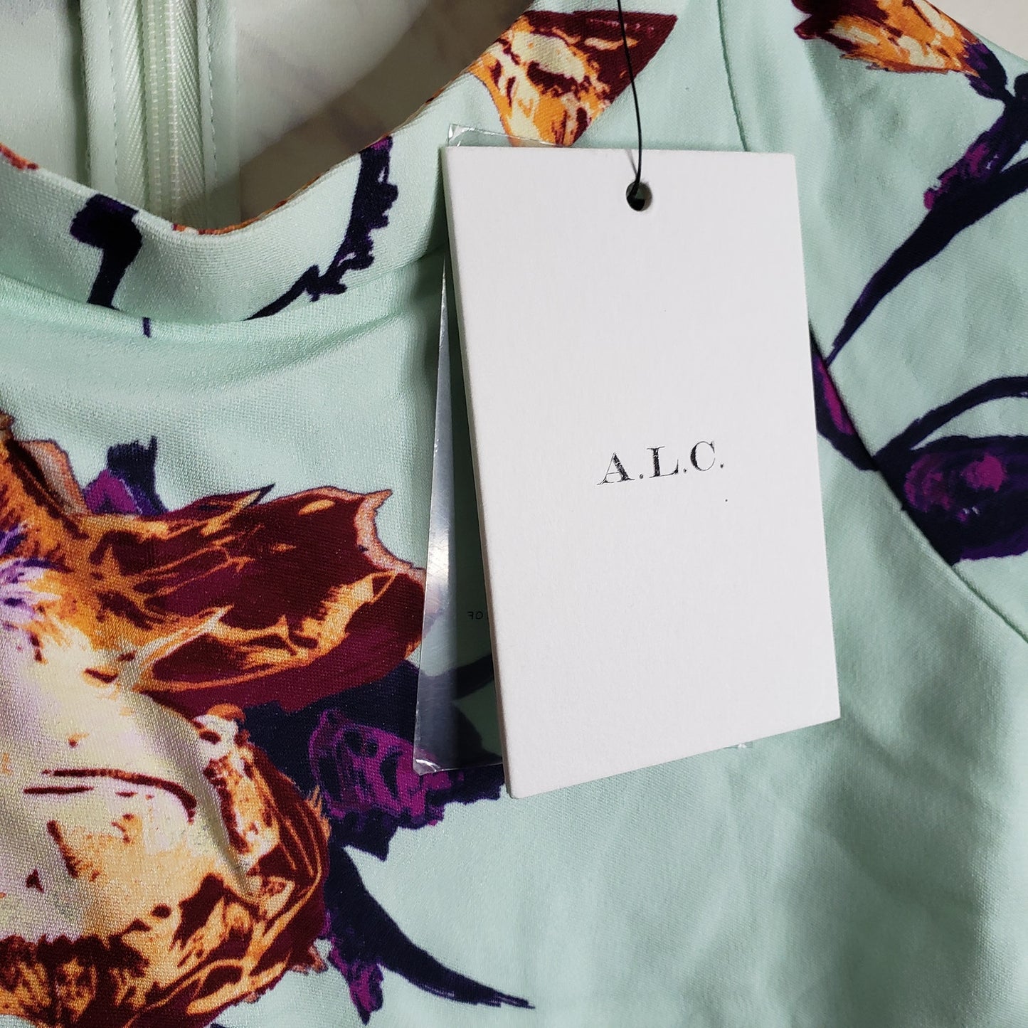 NWT A.L.C floral Jane Mini Dress Asymmetrical length ladies size 2