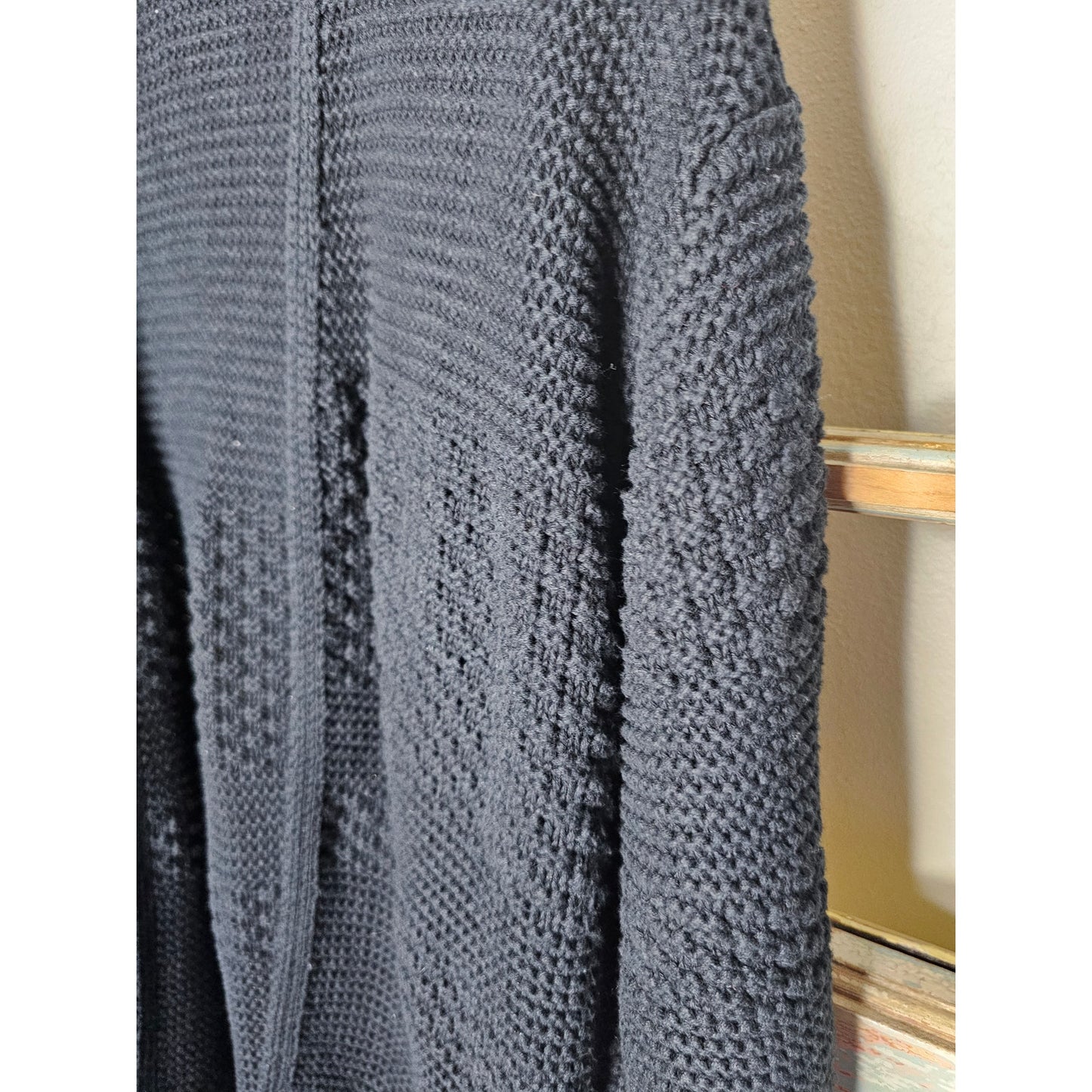 Gap Black Large cotton Knit Open Cardigan Ladies size XS