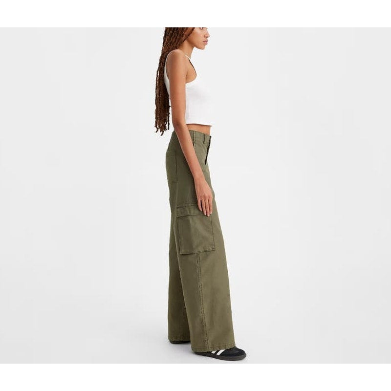 Levis Baggy Cargo Army Green Ladies Pants Size 27
