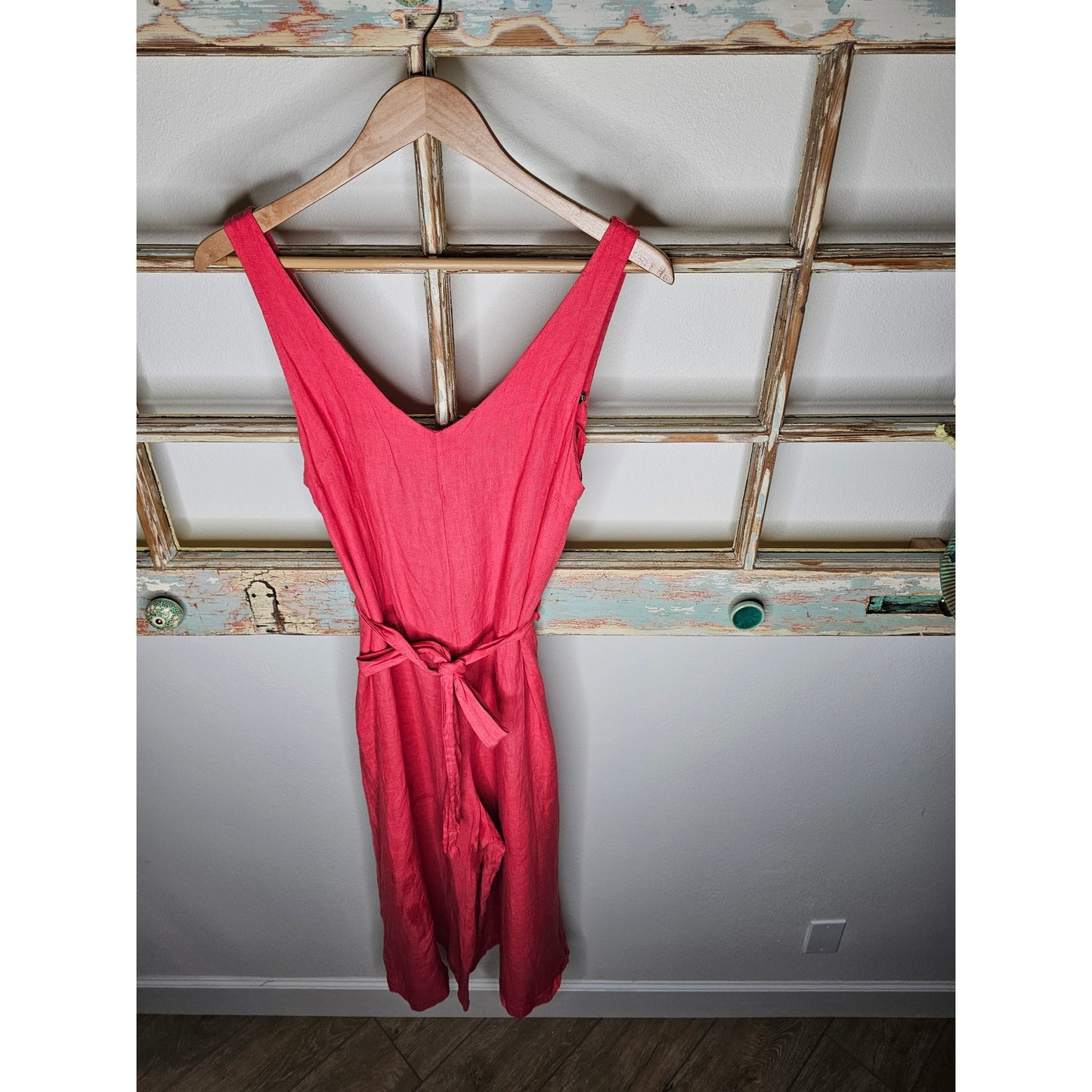 Linen Lungo La'rno Sleeveless Jumpsuit Cropped length size XS