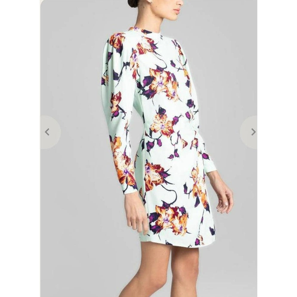 NWT A.L.C floral Jane Mini Dress Asymmetrical length ladies size 2