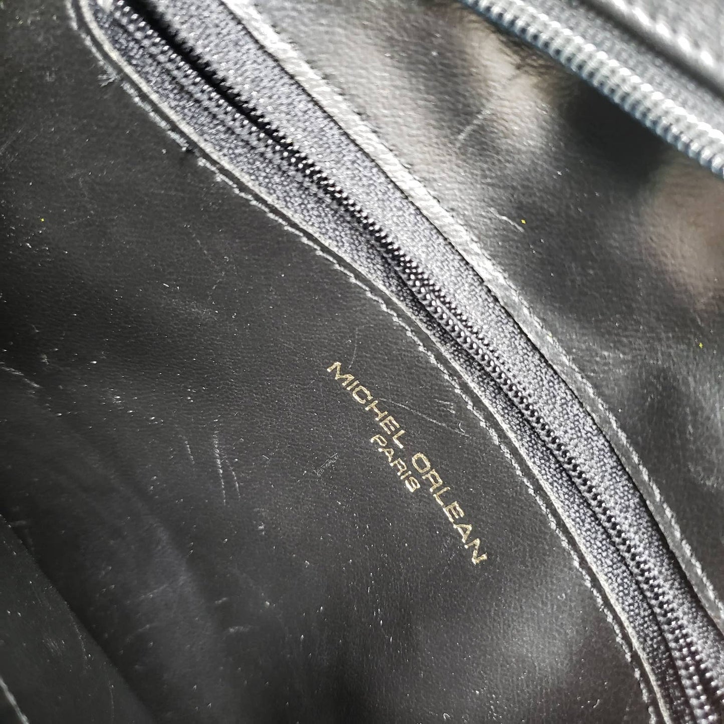 Michel Orlean fun circular leather bag / purse made in Paris