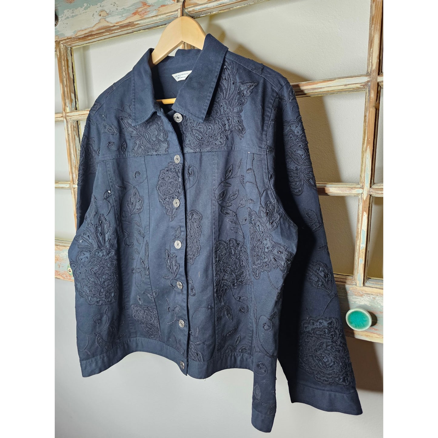 Laura Ashley Women's Navy Blue Jacket Size 1X