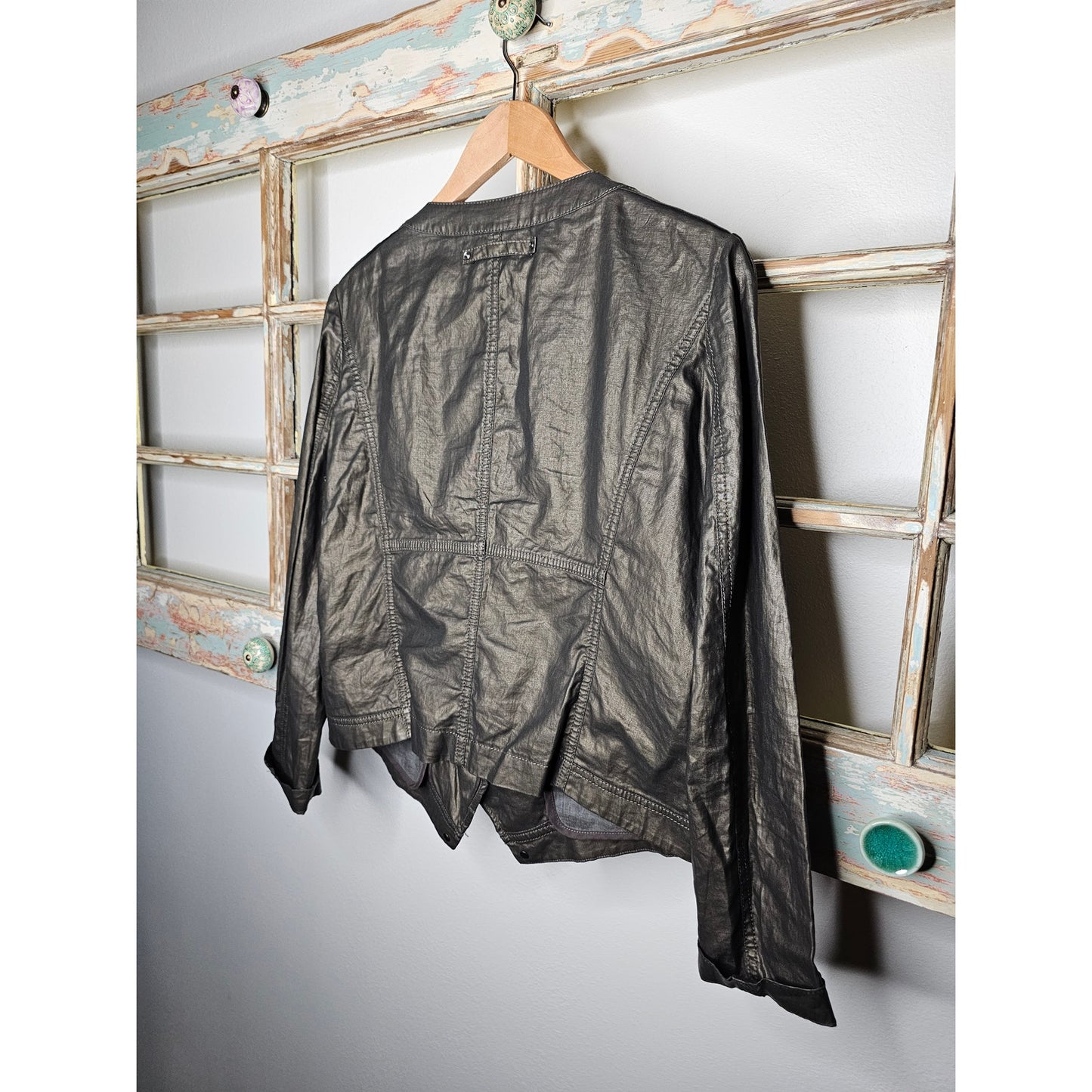 Luisa Cerano Linen Blend Button Up Jacket size 12
