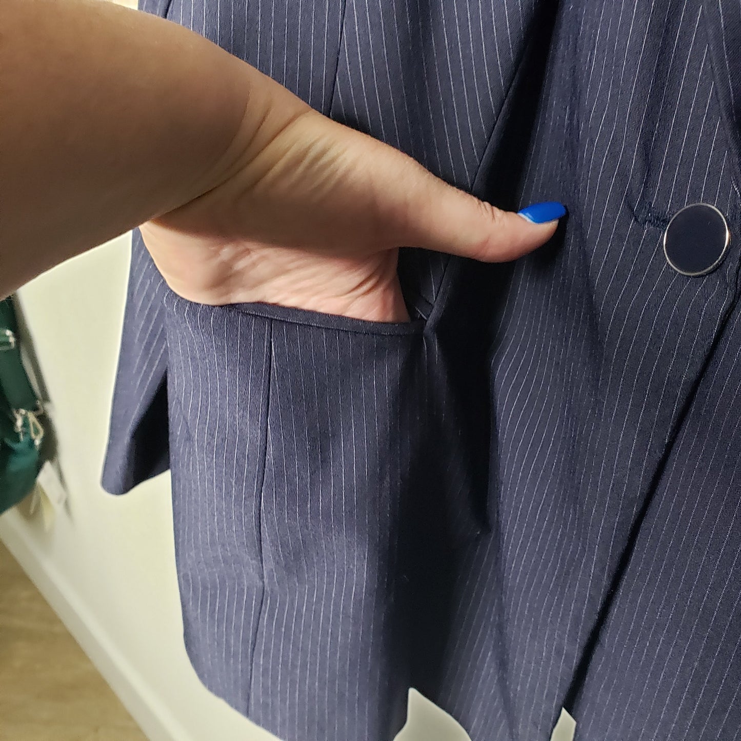 Lane Bryant Navy Blue With White Pinstripes Ladies size 22