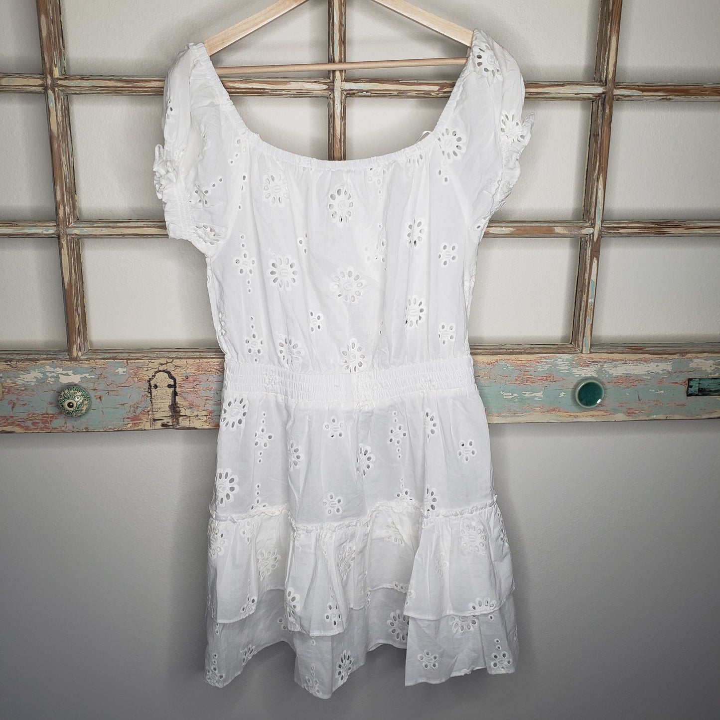 NWT Aqua Swim white eyelet Dress / Coverup size Medium