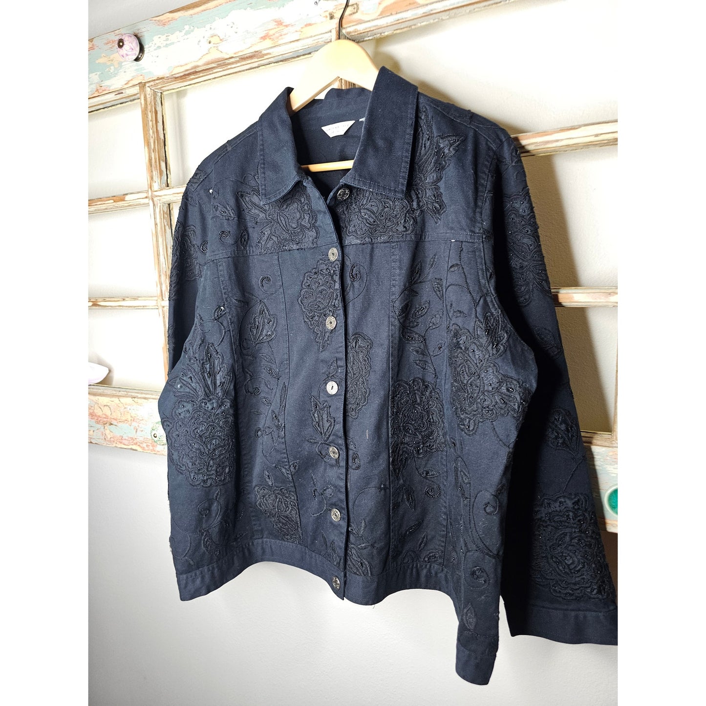 Laura Ashley Women's Navy Blue Jacket Size 1X