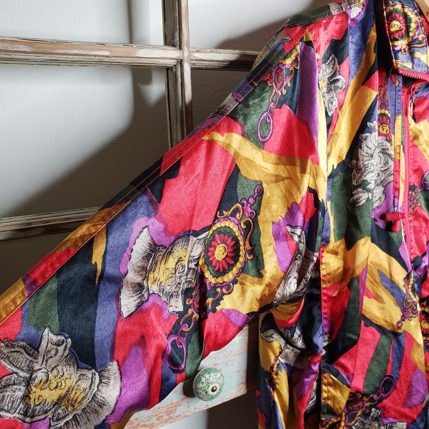 Rafael Vintage Quilted Jacket With Zip Front Ladies Oversized Small