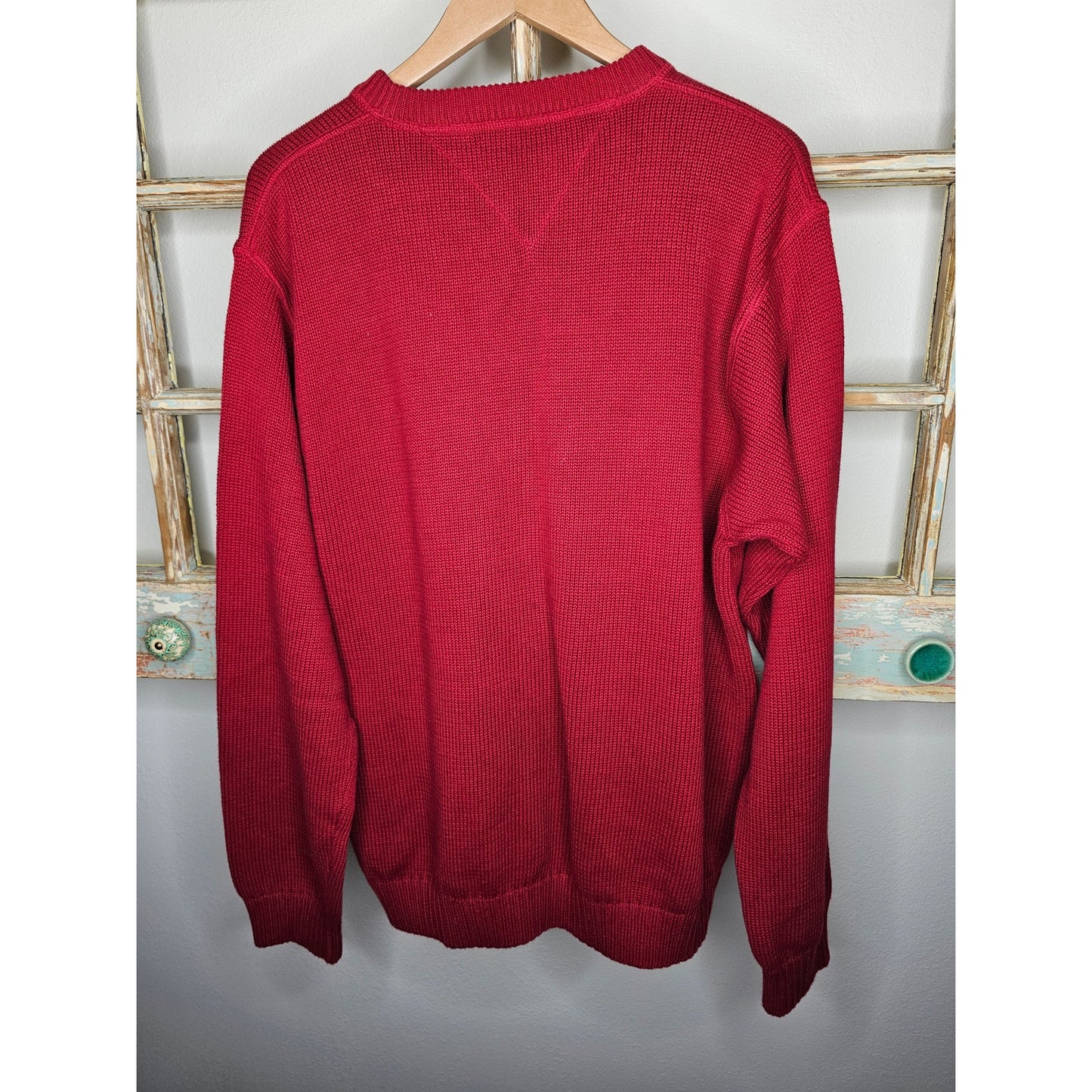 Tommy Hilfiger Crew Neck Red Mens Sweater size XL