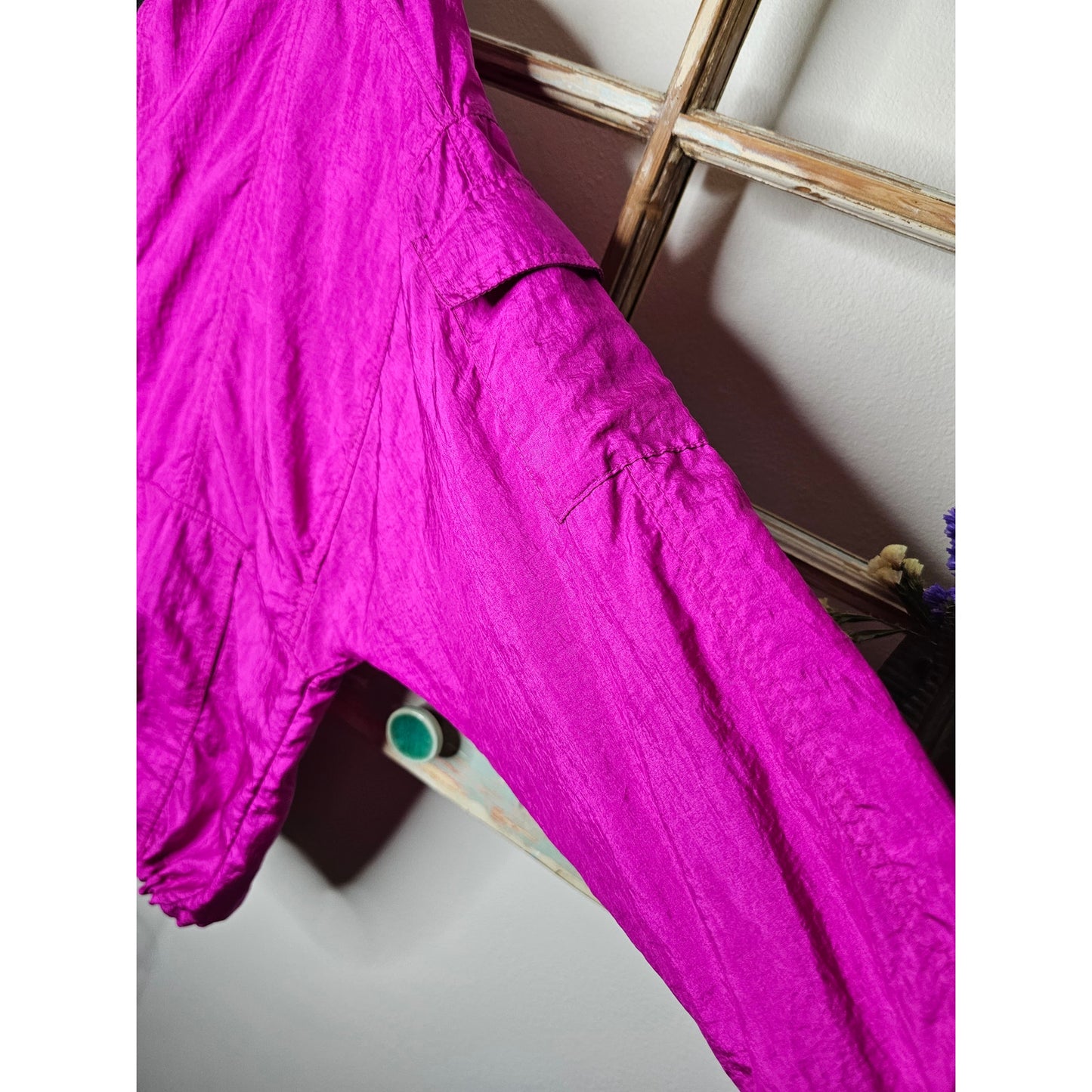 Vintage The Cube Vibrant Fuchsia Zip Up Windbreaker oversized Medium