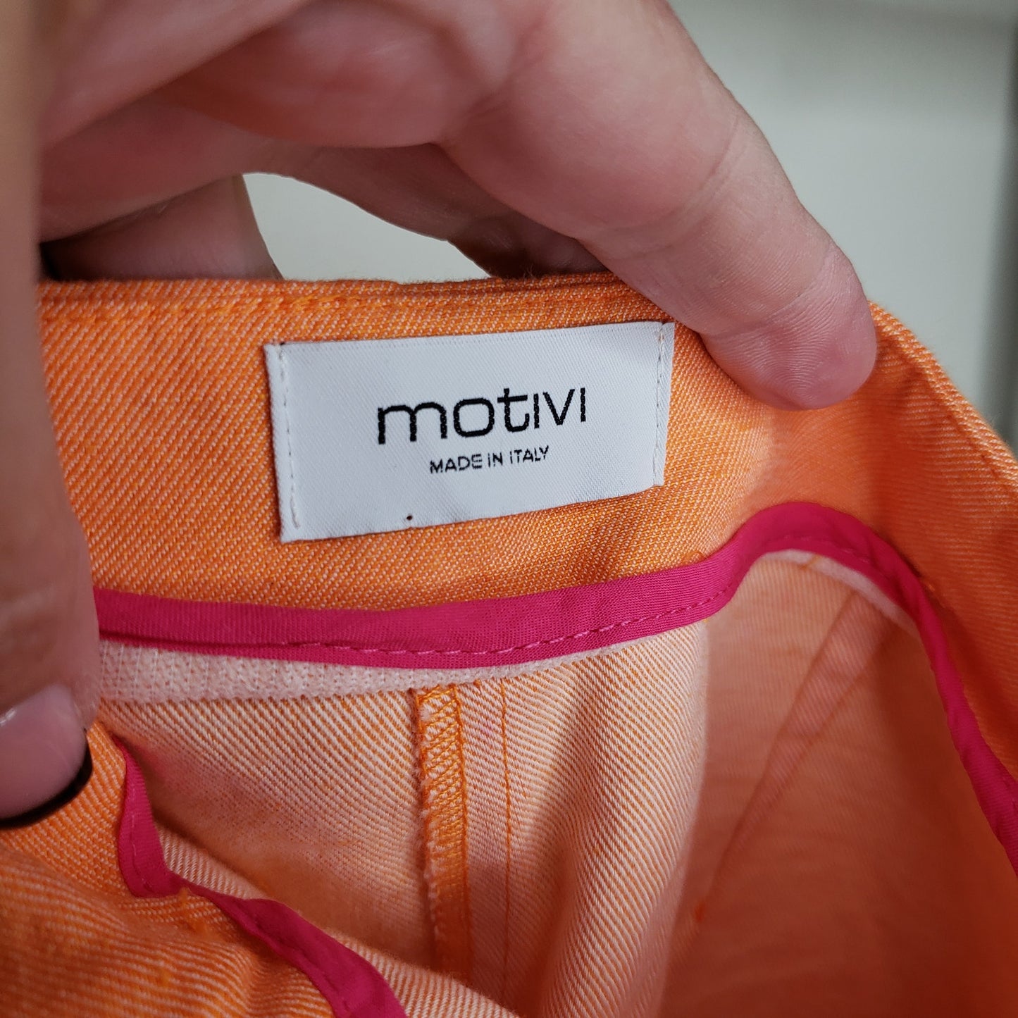 Motivi Italian Made Linen sherbert Shorts ladies size 2
