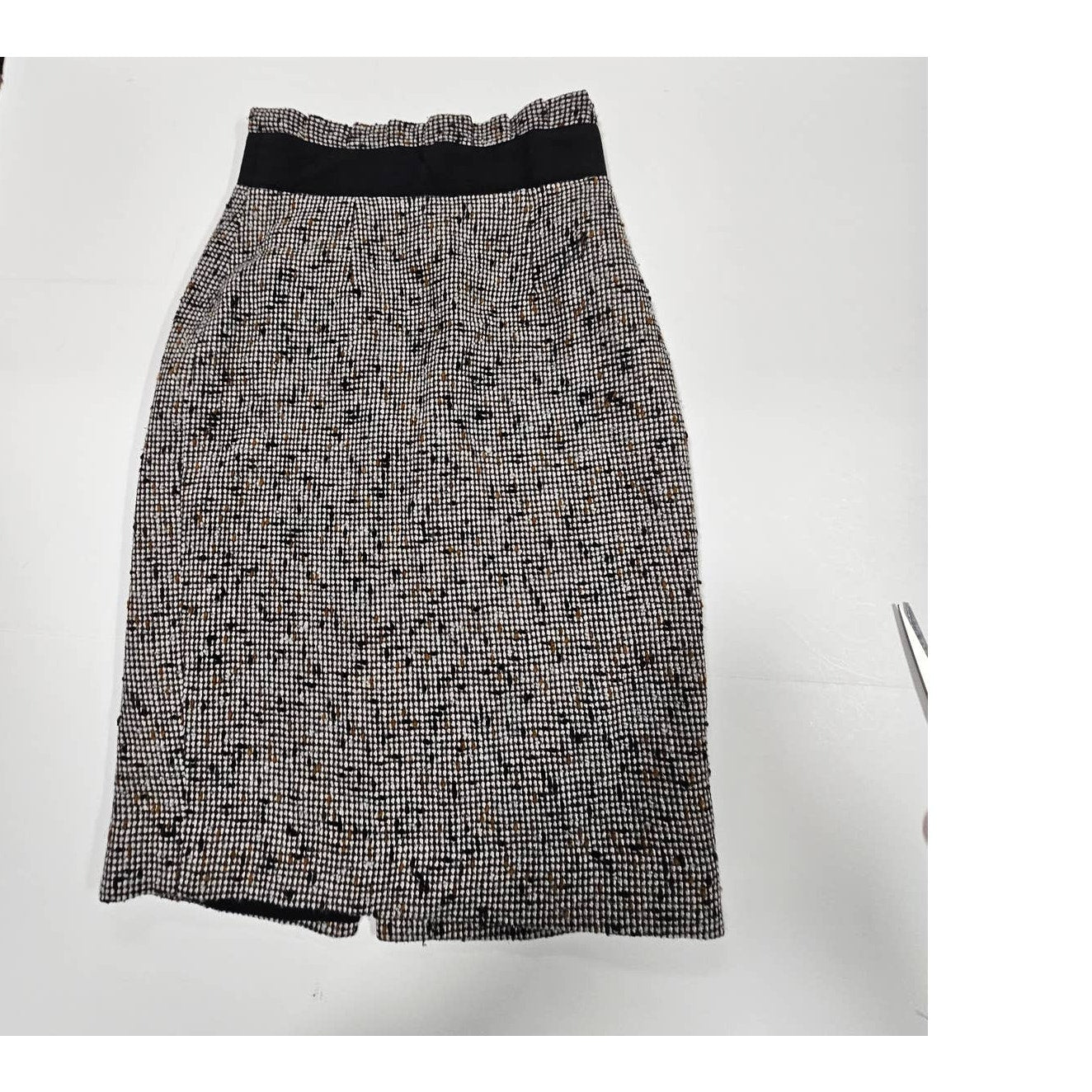 Tweed Pencil Skirt Classiques Entier Black & White Ladies Size 0