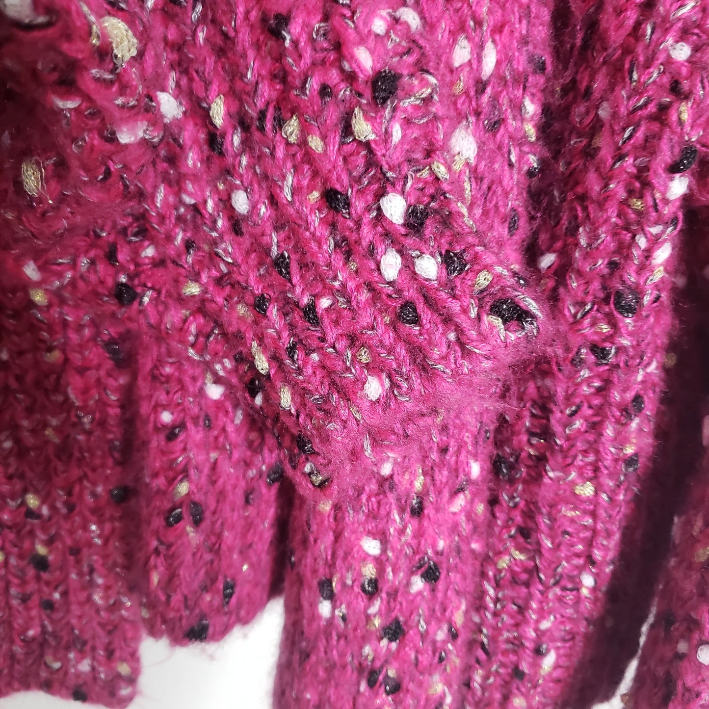 Gentle Fawn Chunky Pink Knit Cardigan Sweater size Small