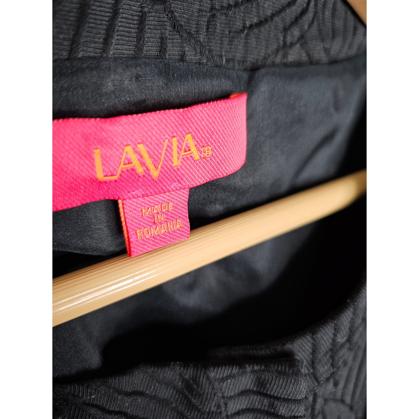 Lavia Black Cropped Short-sleeve Blazer Jacket Ladies size 18