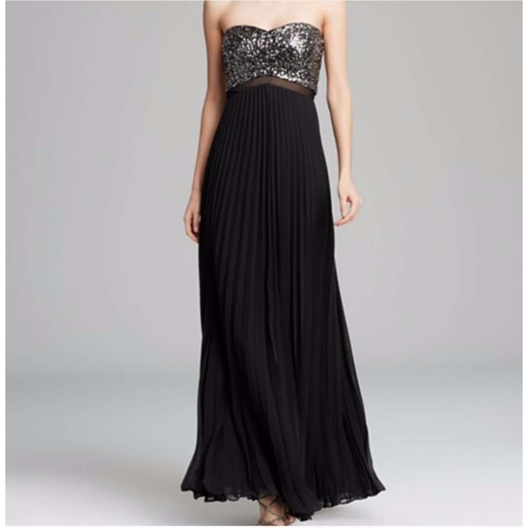 Strapless Sequin Full Length Gown Dress by Aqua Ladies Size 6