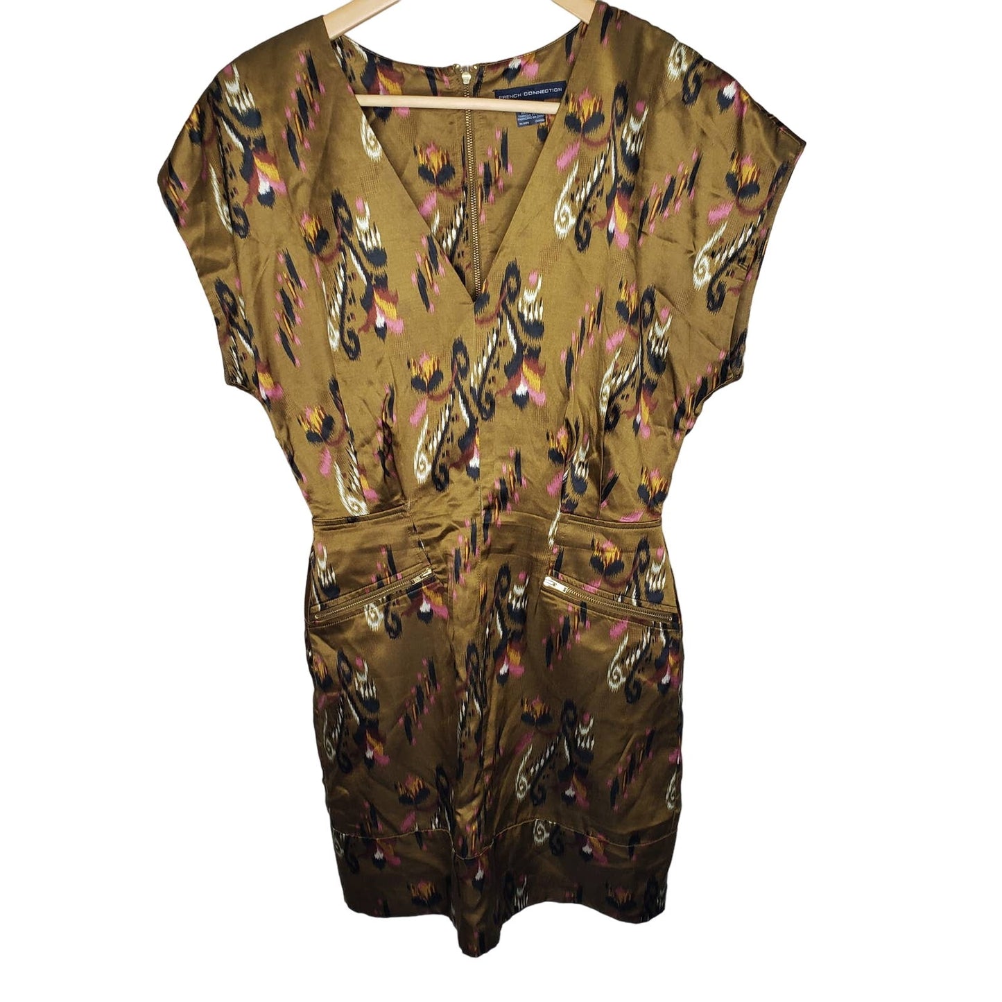 French Connection Silk Mini Dress ladies size 2