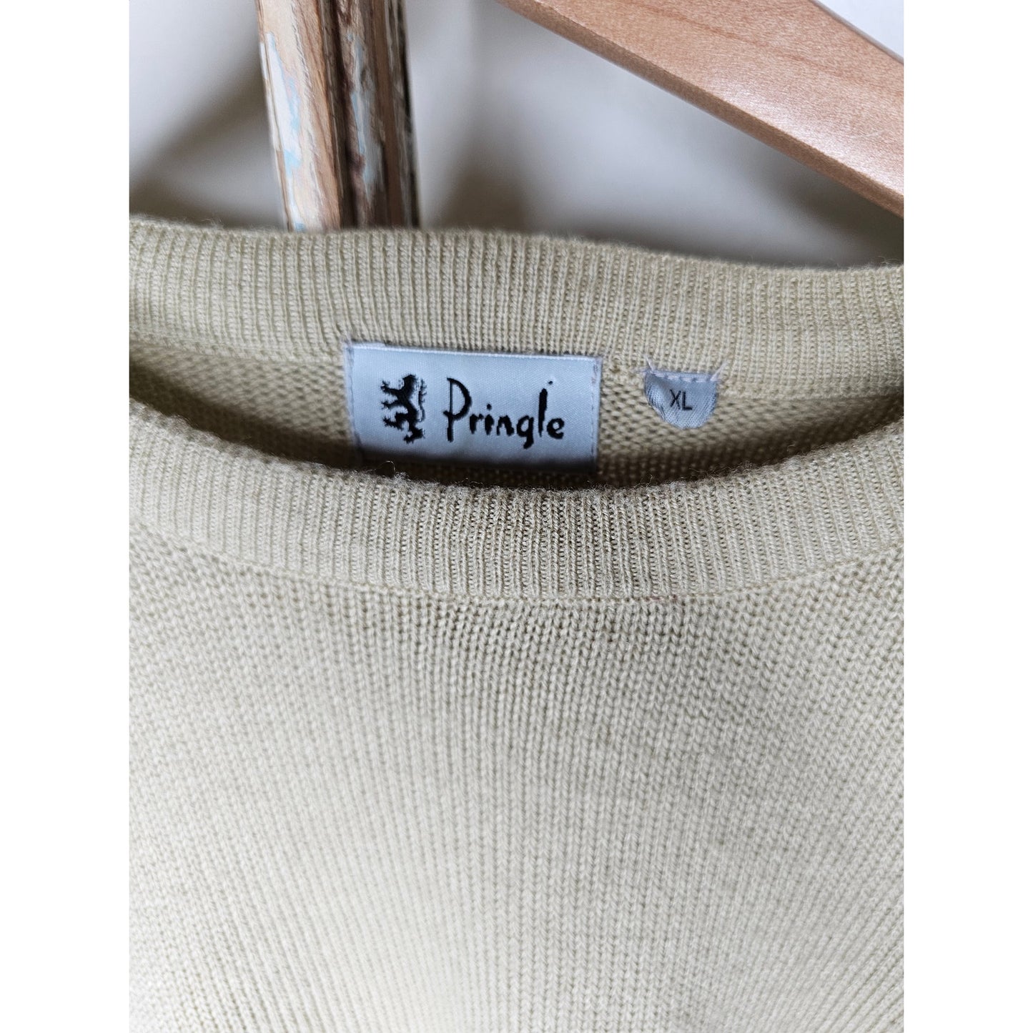 Vintage Pringle Neutral Tan Men's Sweater Size XL