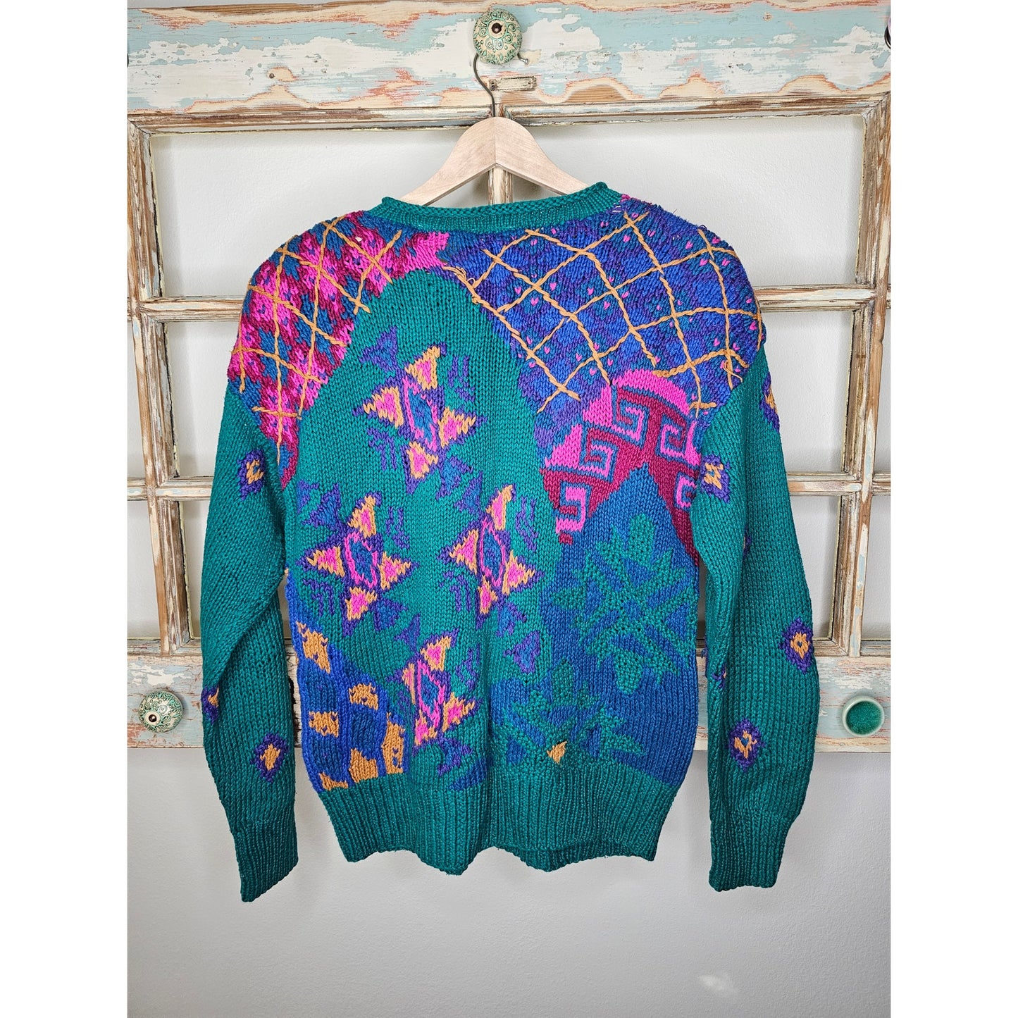 Vintage Hand knitted Sweater by Weathervane ladies size Medium