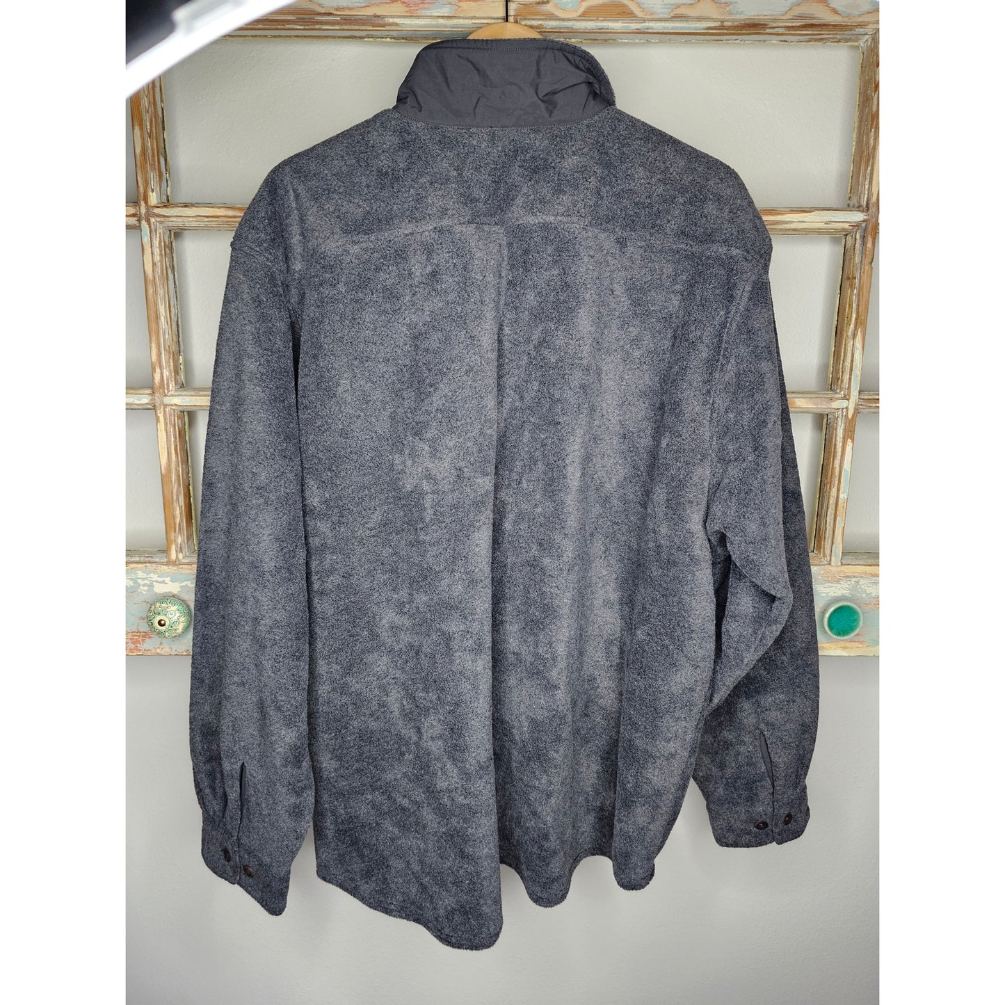 L.L Bean Dark Grey Fleece Zip Up Jacket Size XL