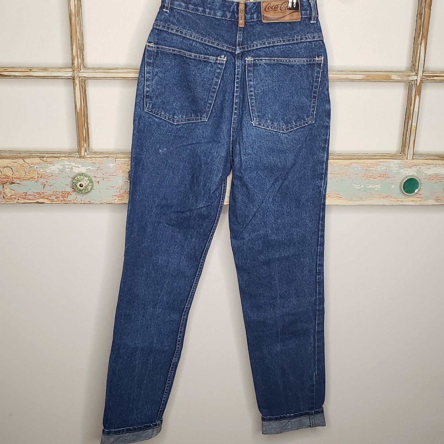 Vintage Coca Cola high rise tapered leg Jeans ladies size 8