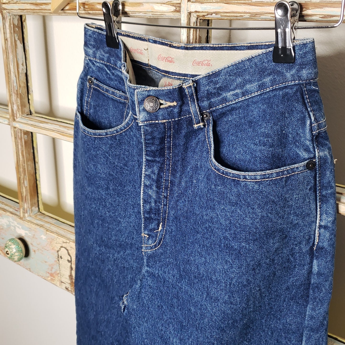 Vintage Coca Cola high rise tapered leg Jeans ladies size 8