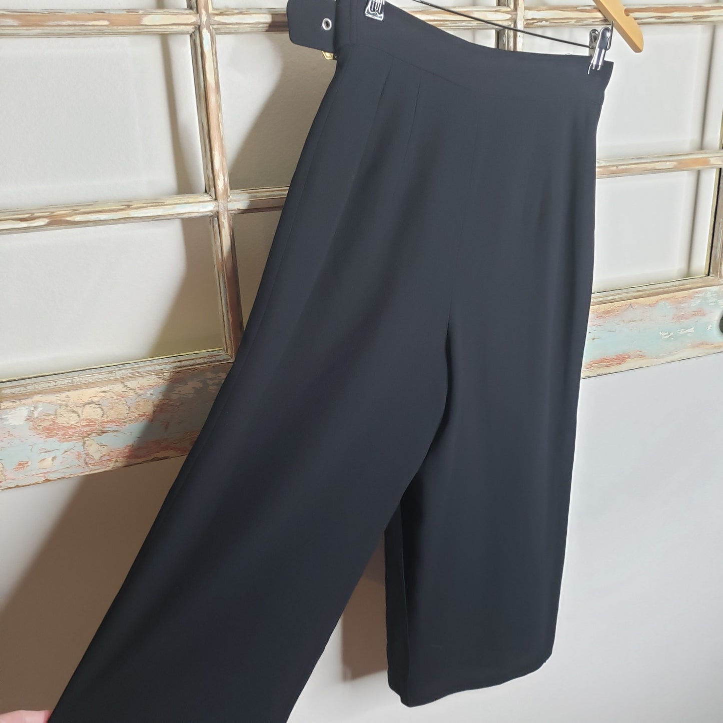 Vintage Cynthia Steefe black Culottes with wrap front size 8
