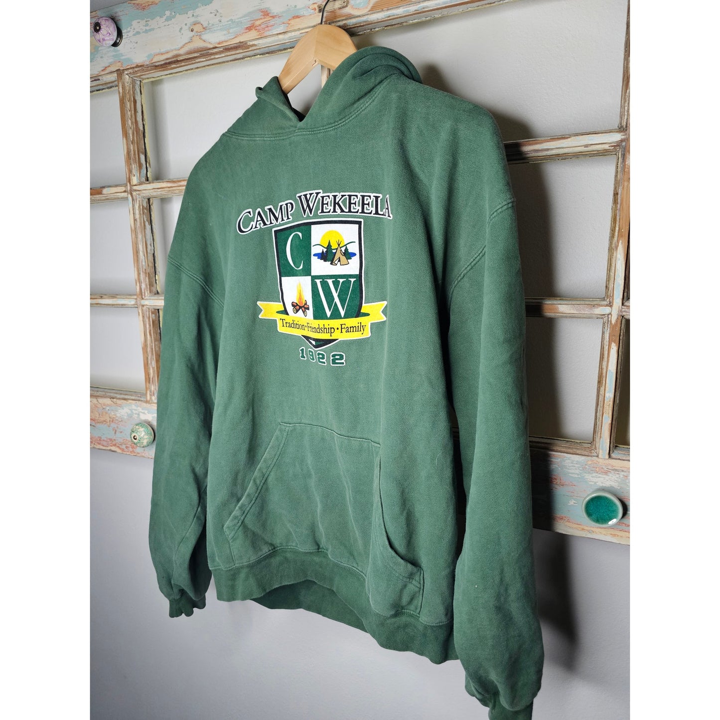 Hoodie Camp Wakeela Green Coz Sweatshirt Unisex size Medium