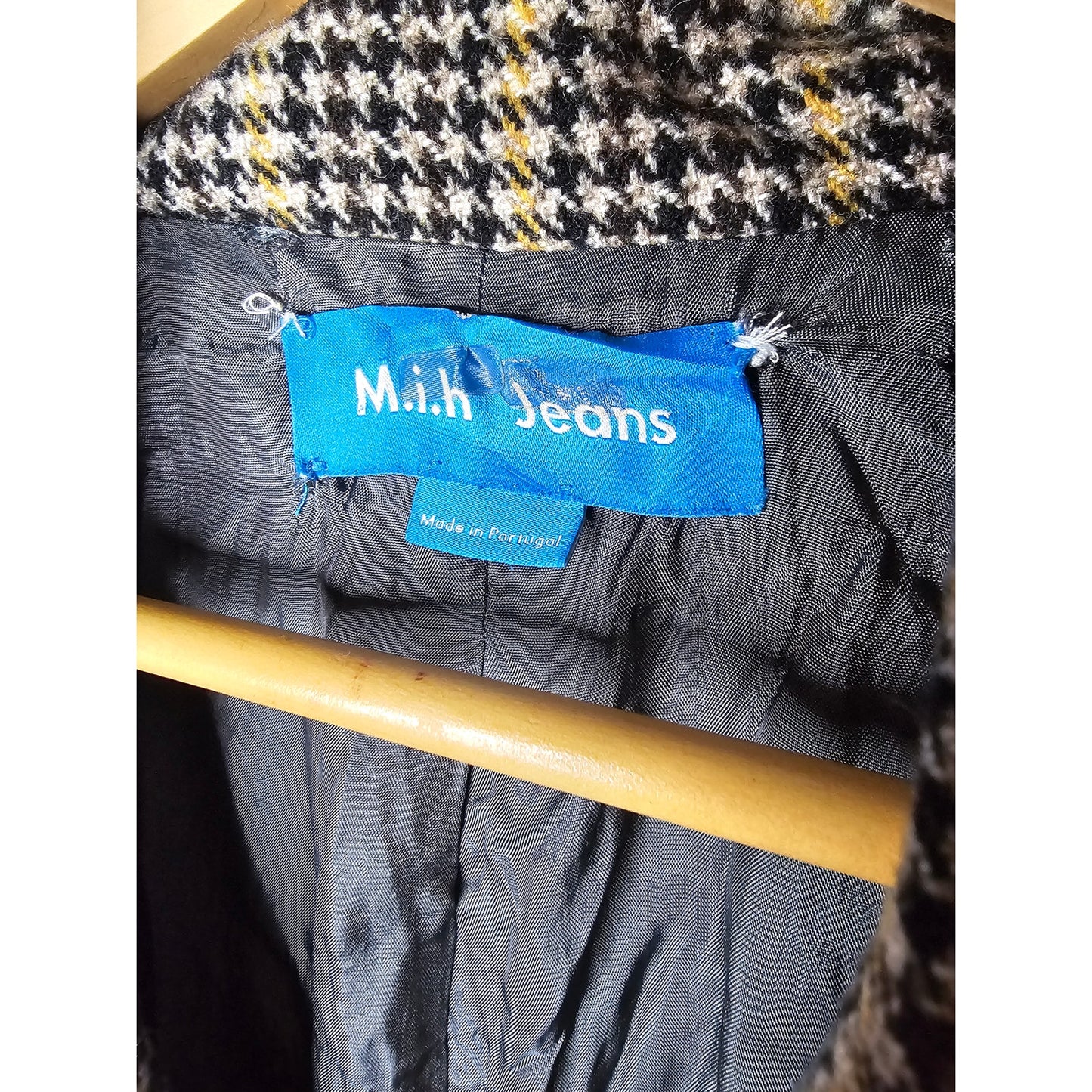 M.I.H Tweed Double Breasted Coat with pockets size Large