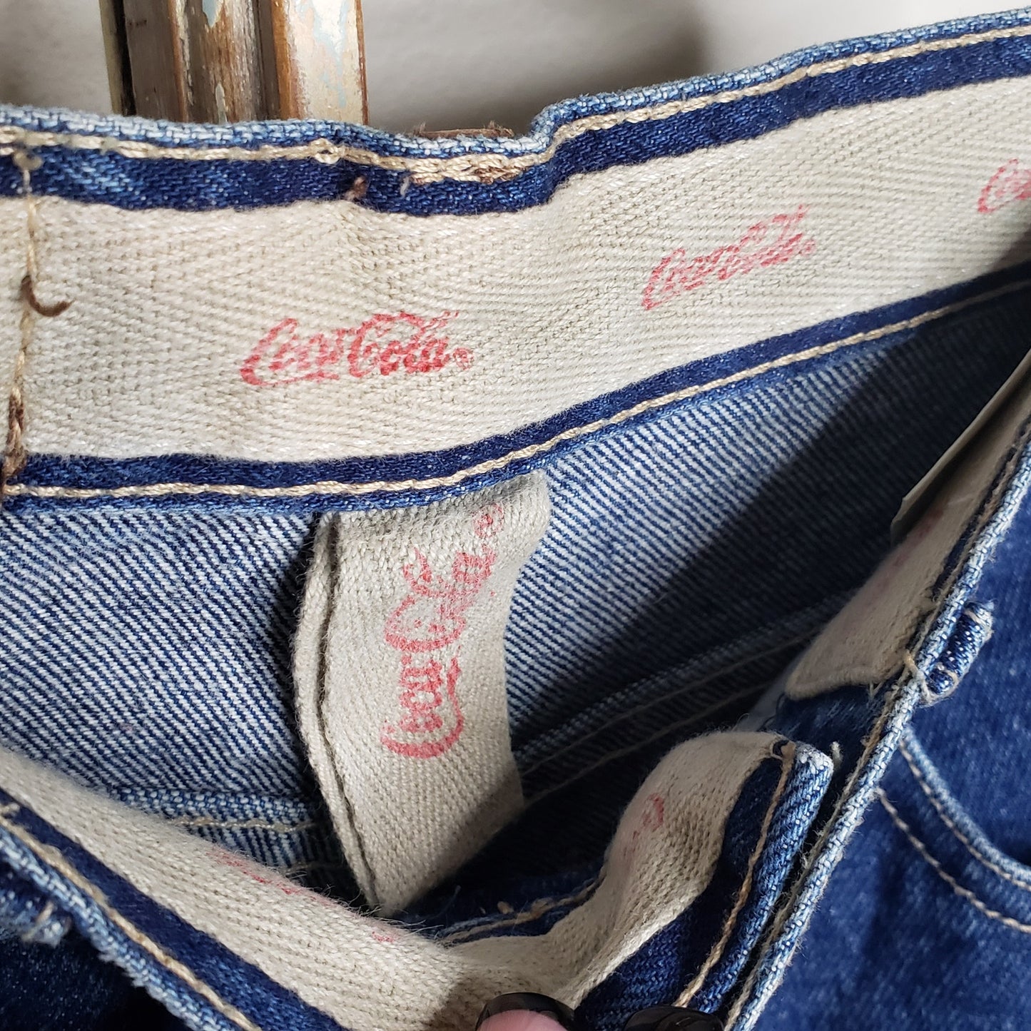 Vintage Coca Cola high rise tapered leg Jeans ladies size 8