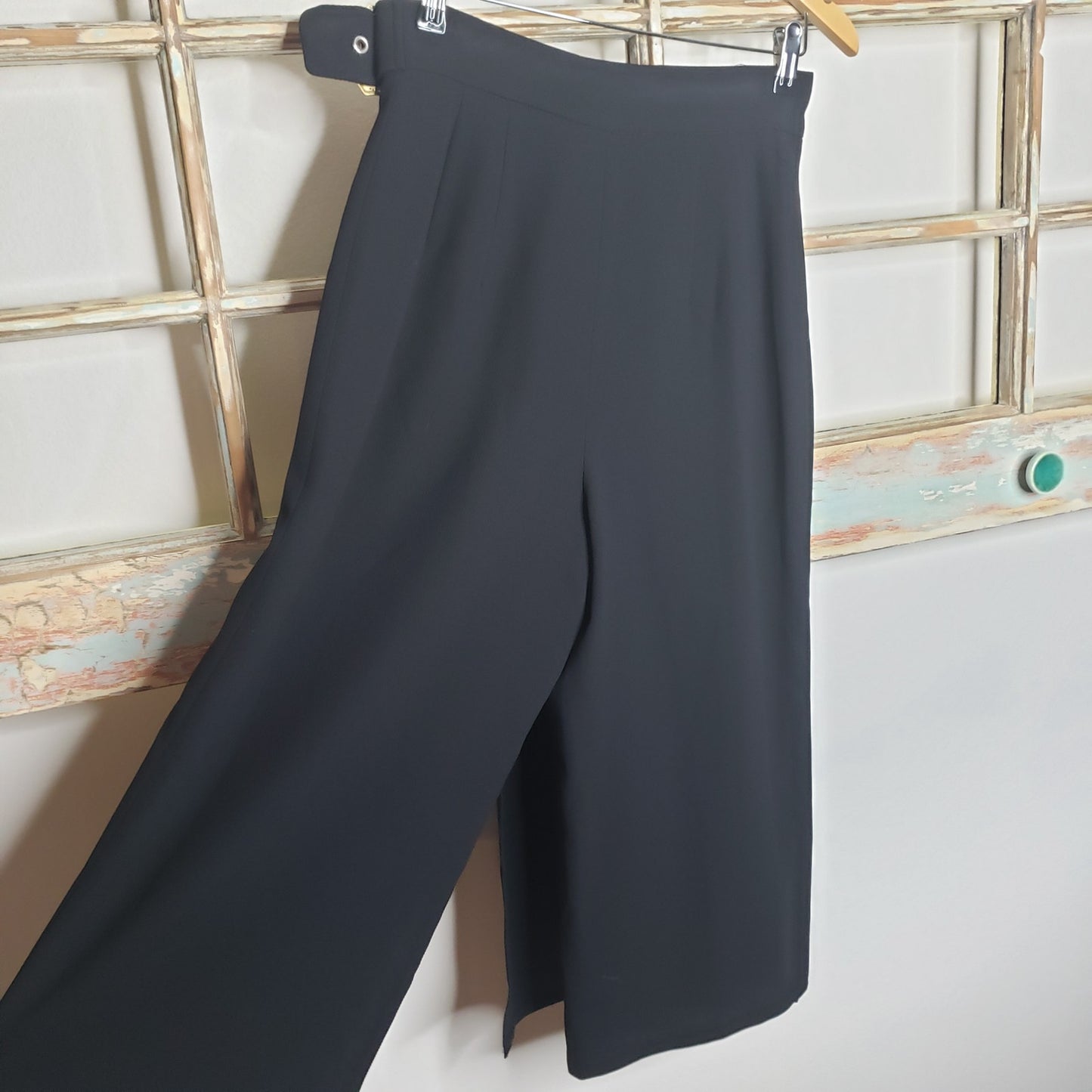 Vintage Cynthia Steefe black Culottes with wrap front size 8