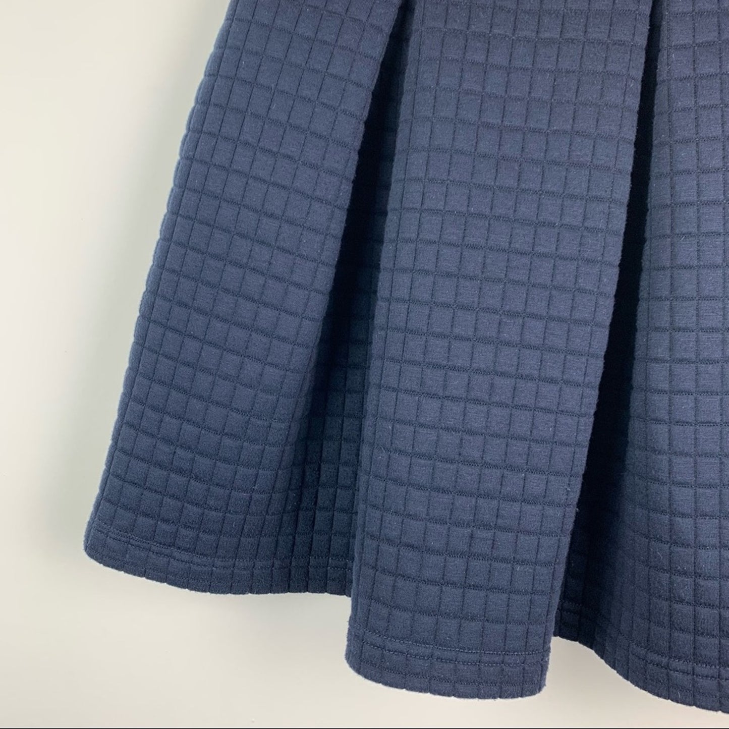 SEA New York Navy Blue Quilted Pleated A-Line Mini Skirt Ladies Size 2