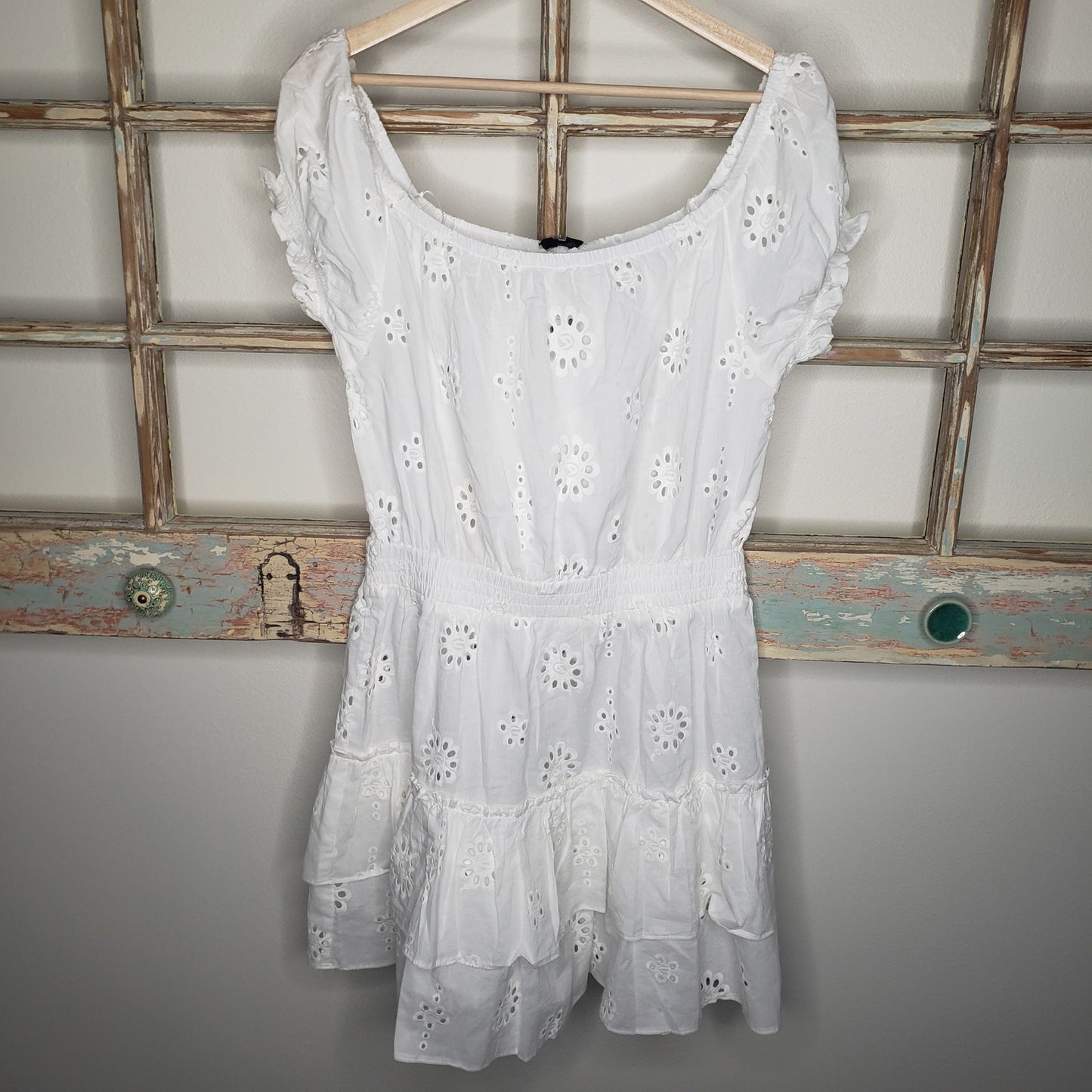 NWT Aqua Swim white eyelet Dress / Coverup size Medium