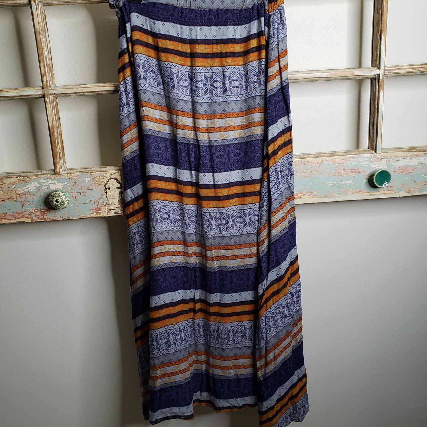 Sam & Lavi Dundee Striped printed maxi skirt size small