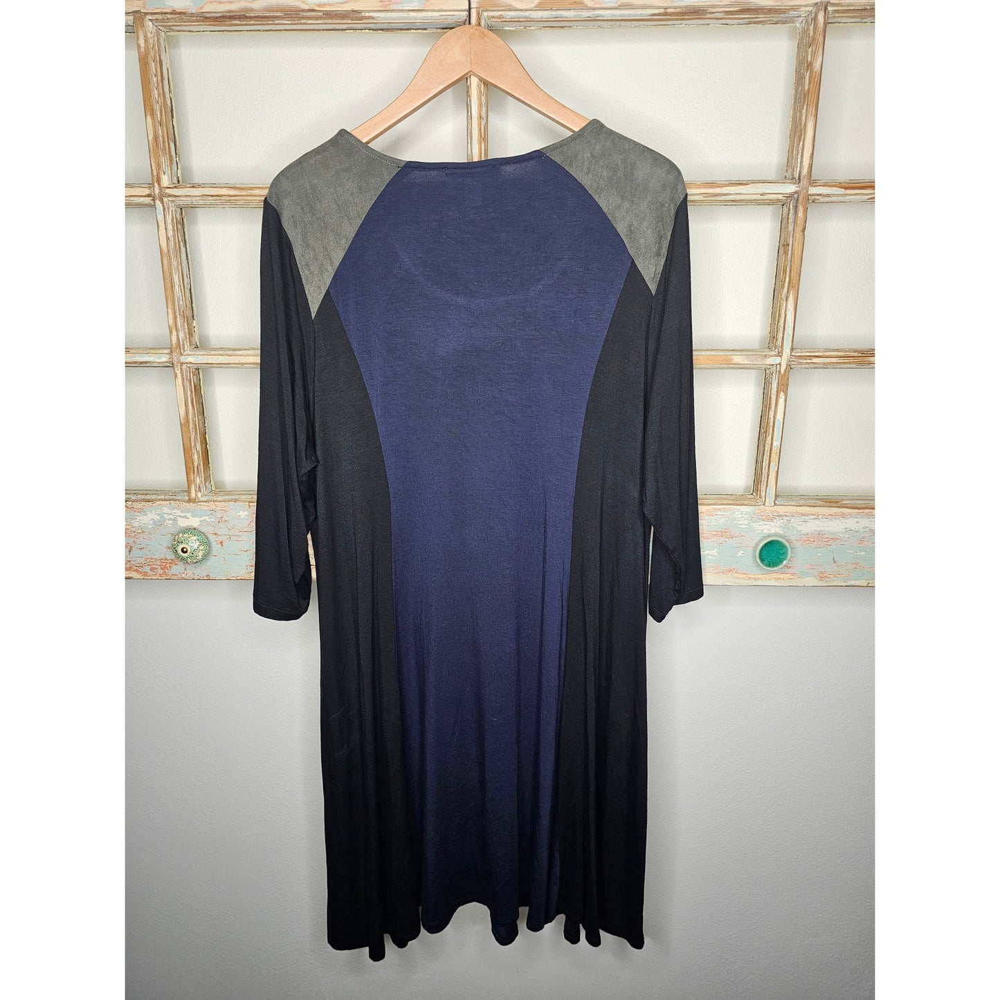 Karen Kane Color Block Rayon/ Spandex 3/4 sleeve dress size 3x
