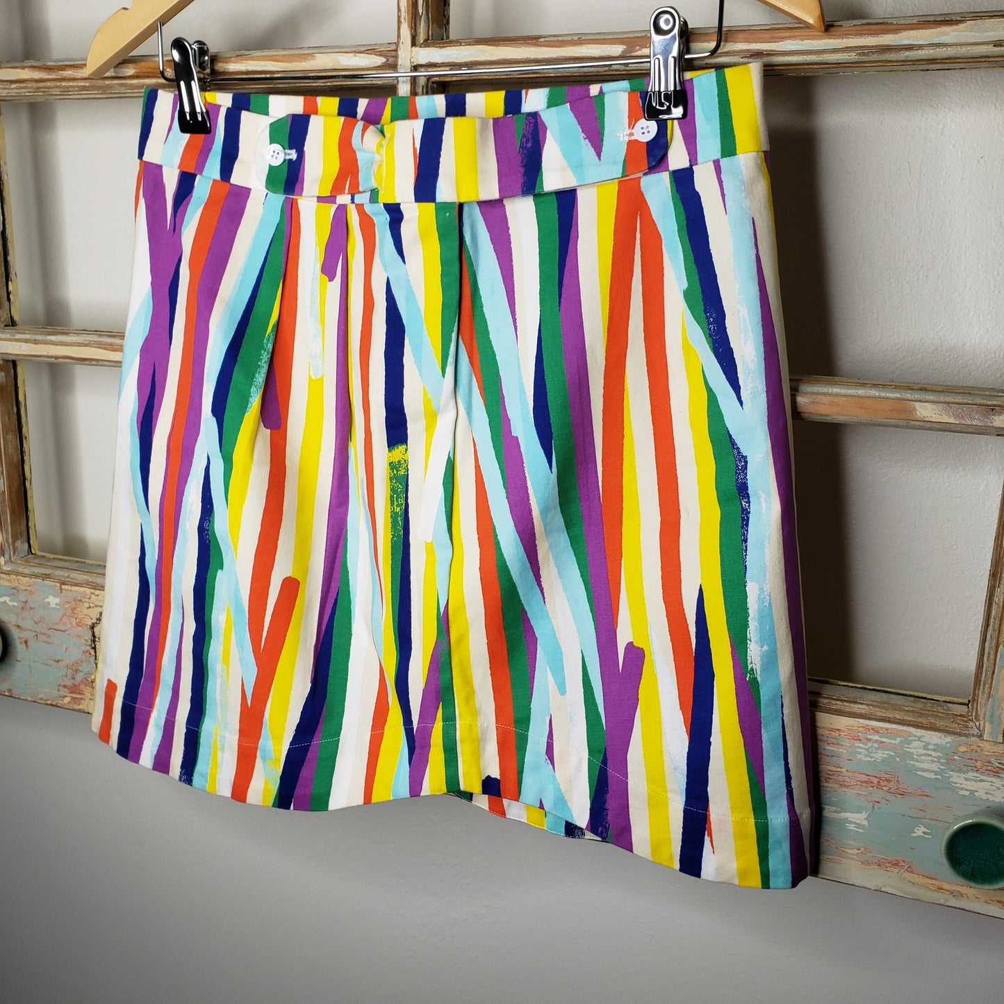 Kate Spade Saturday Rainbow Strokes ladies size 10 Mini Skirt