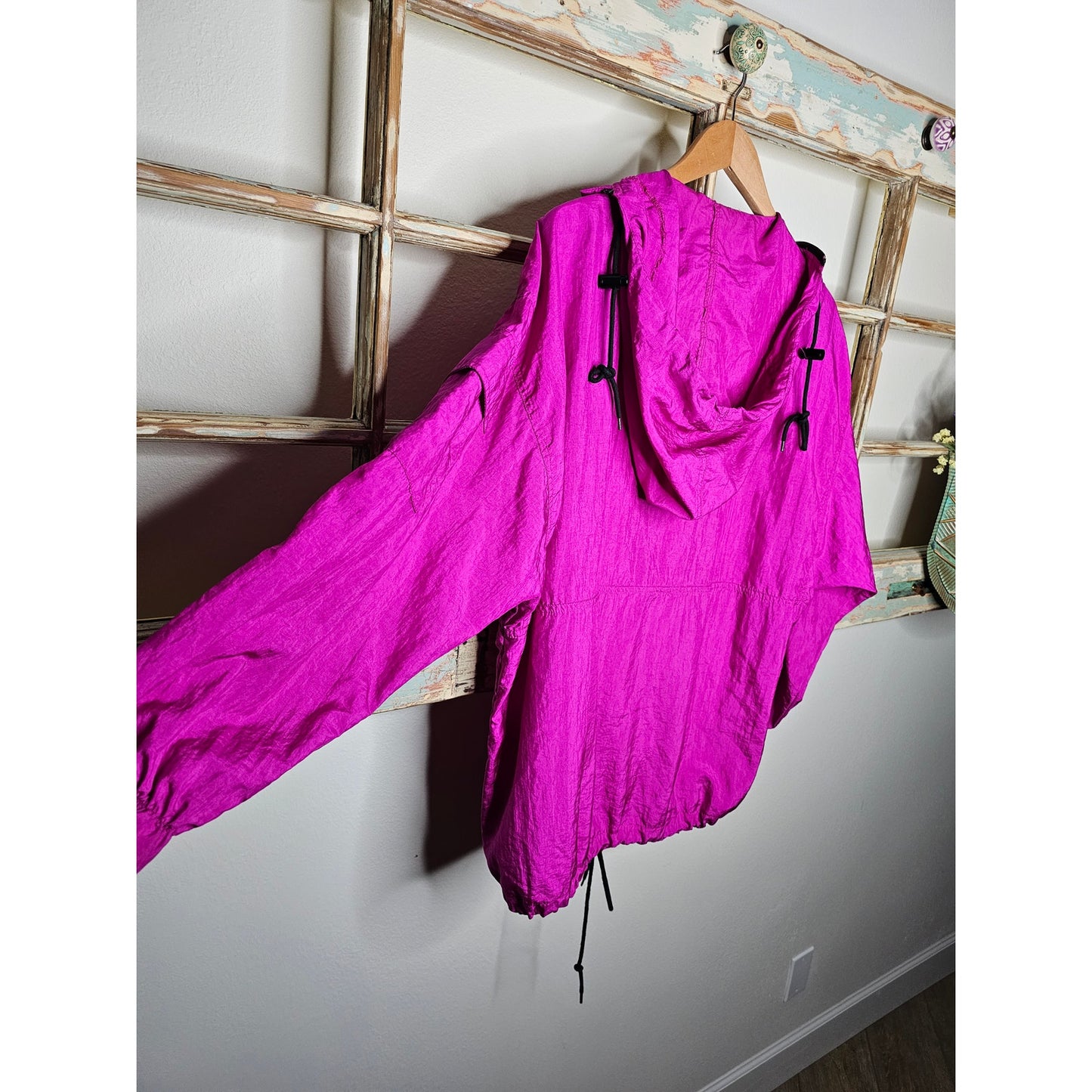 Vintage The Cube Vibrant Fuchsia Zip Up Windbreaker oversized Medium