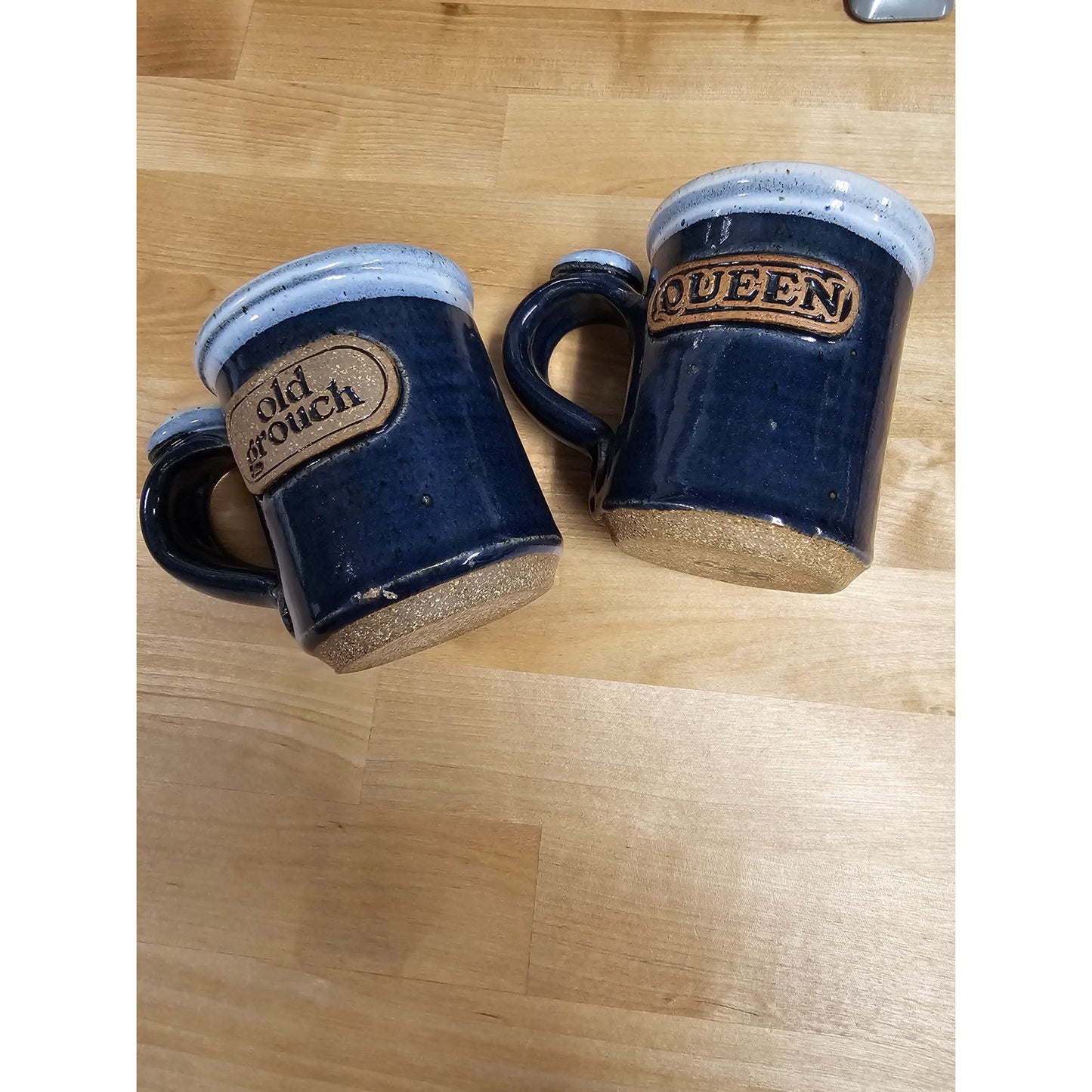 Studio Pottery Two Mugs perfect for Coffee or Tea for Queen & Grouch