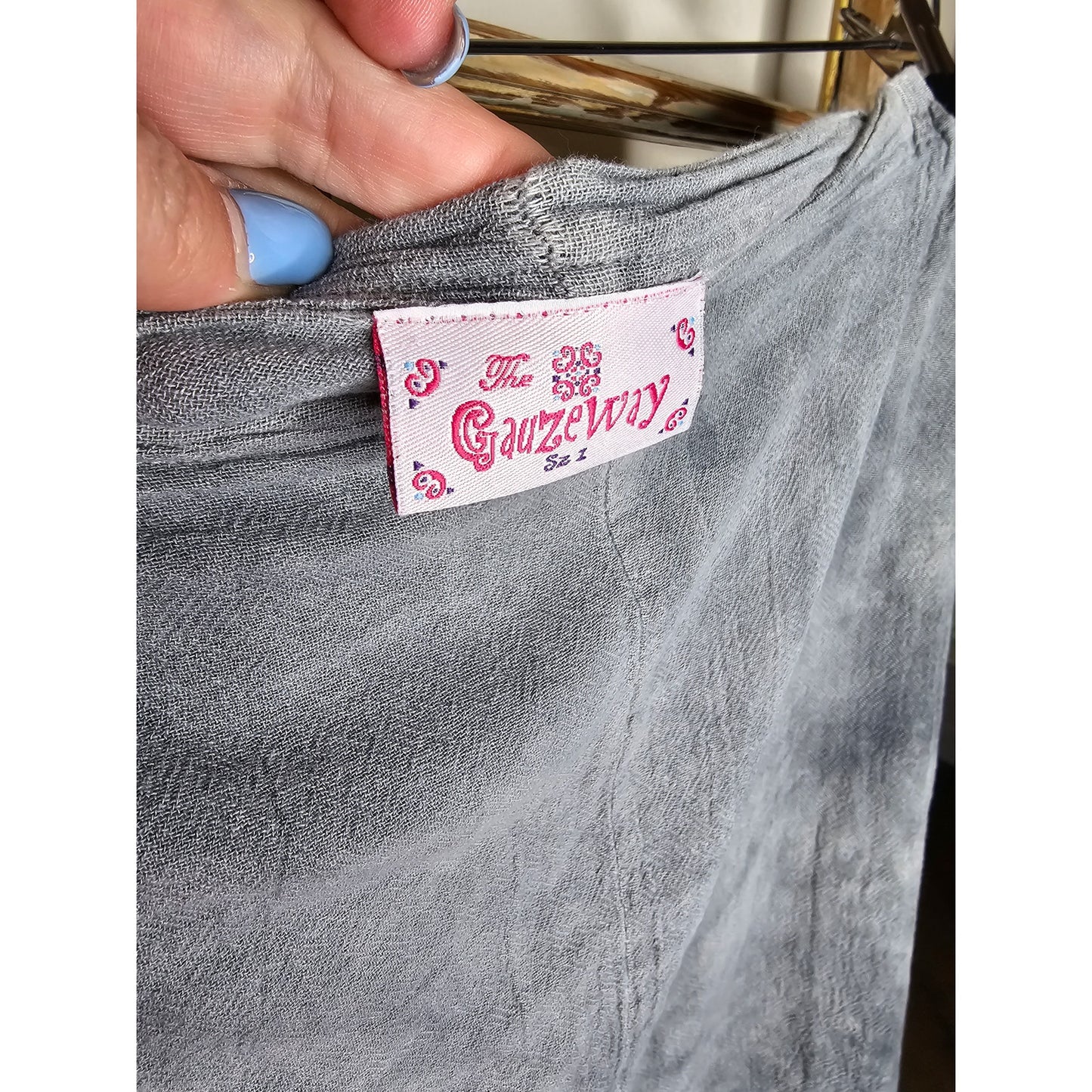The Gauzeway Grey Washed Midi Skirt Ladies size 1= small/ medium