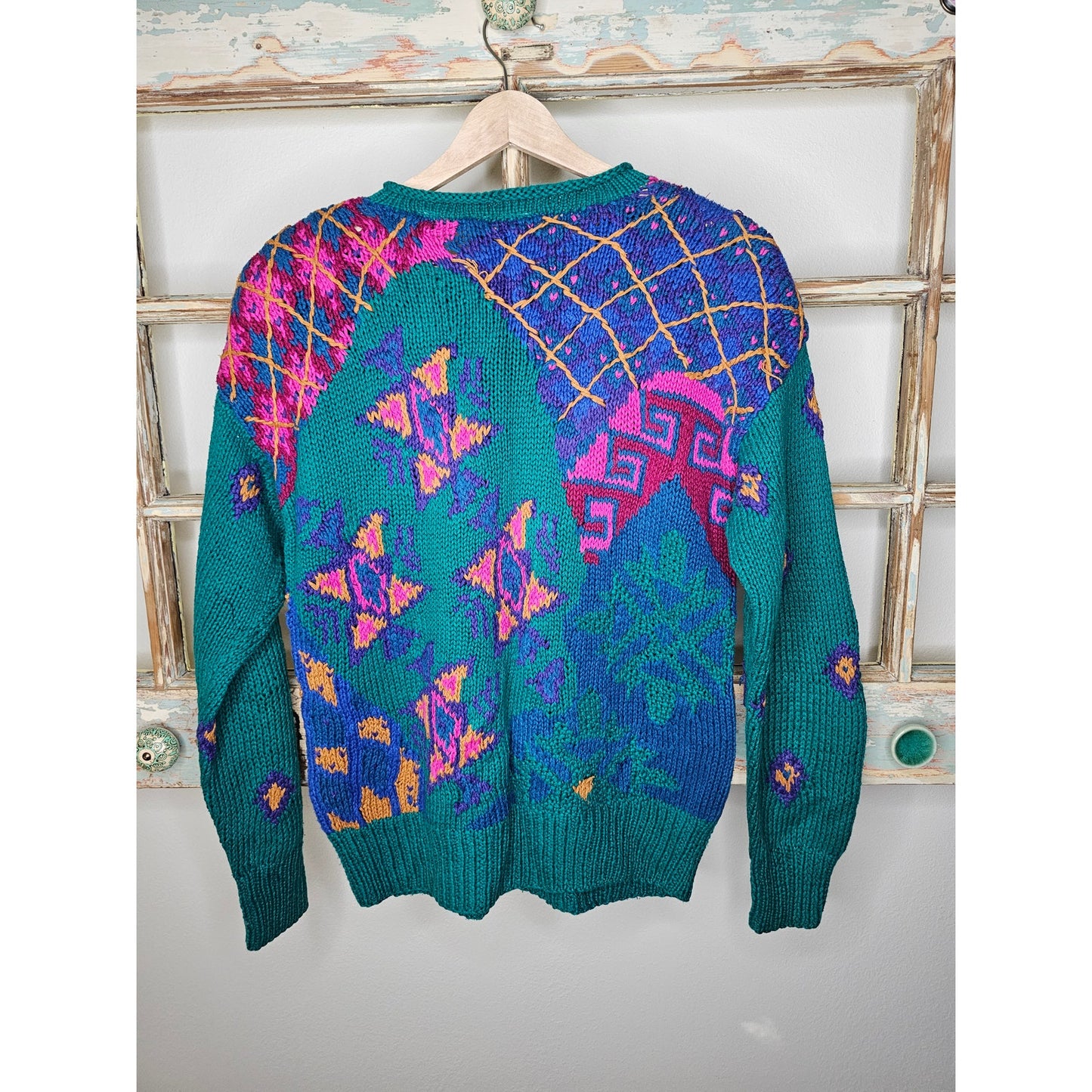 Vintage Hand knitted Sweater by Weathervane ladies size Medium