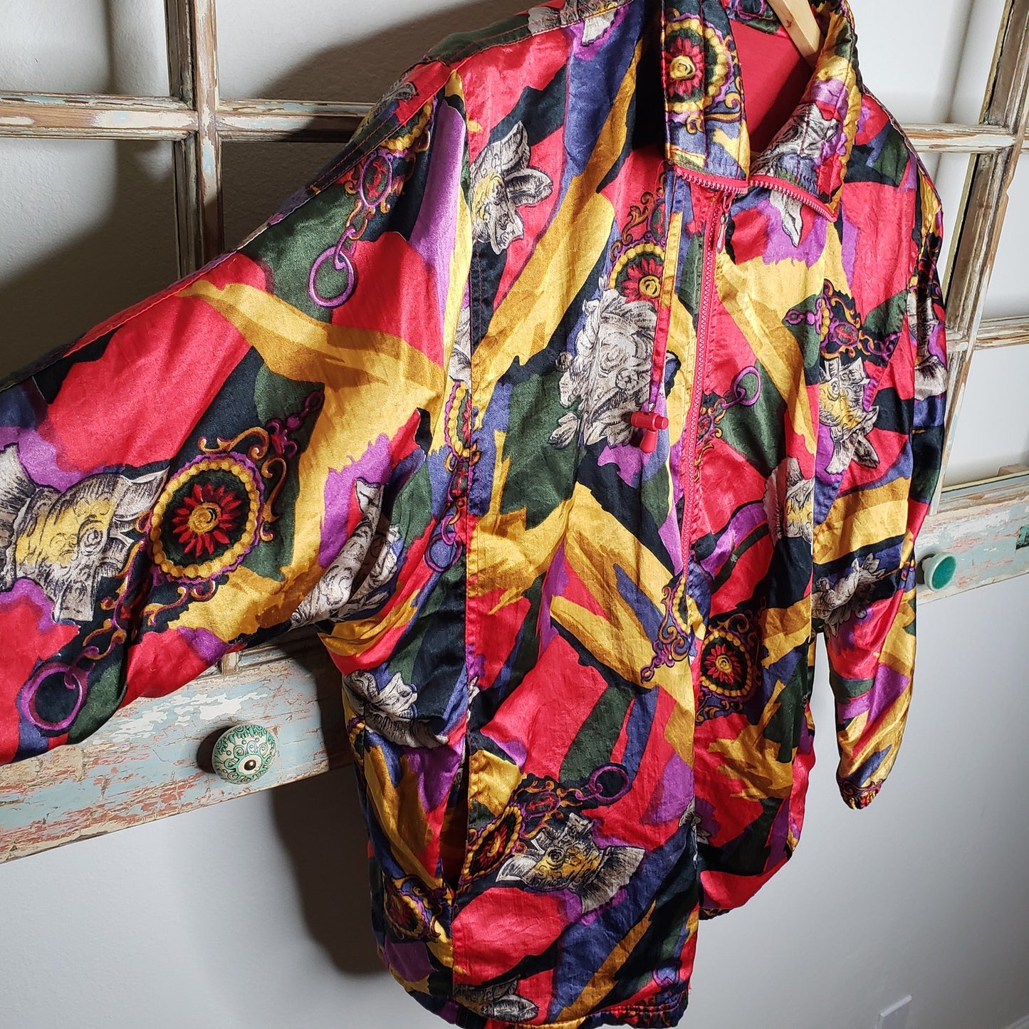Rafael Vintage Quilted Jacket With Zip Front Ladies Oversized Small