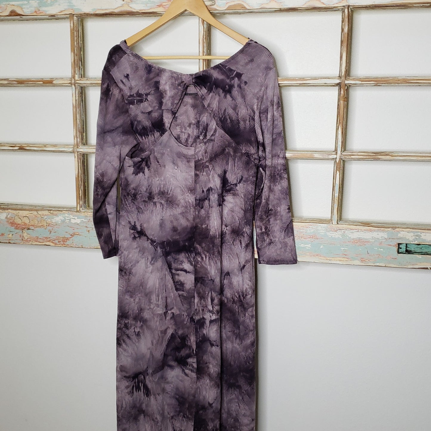 Emma & Michele Dress Plum Tie Dye Coloration XL midi length