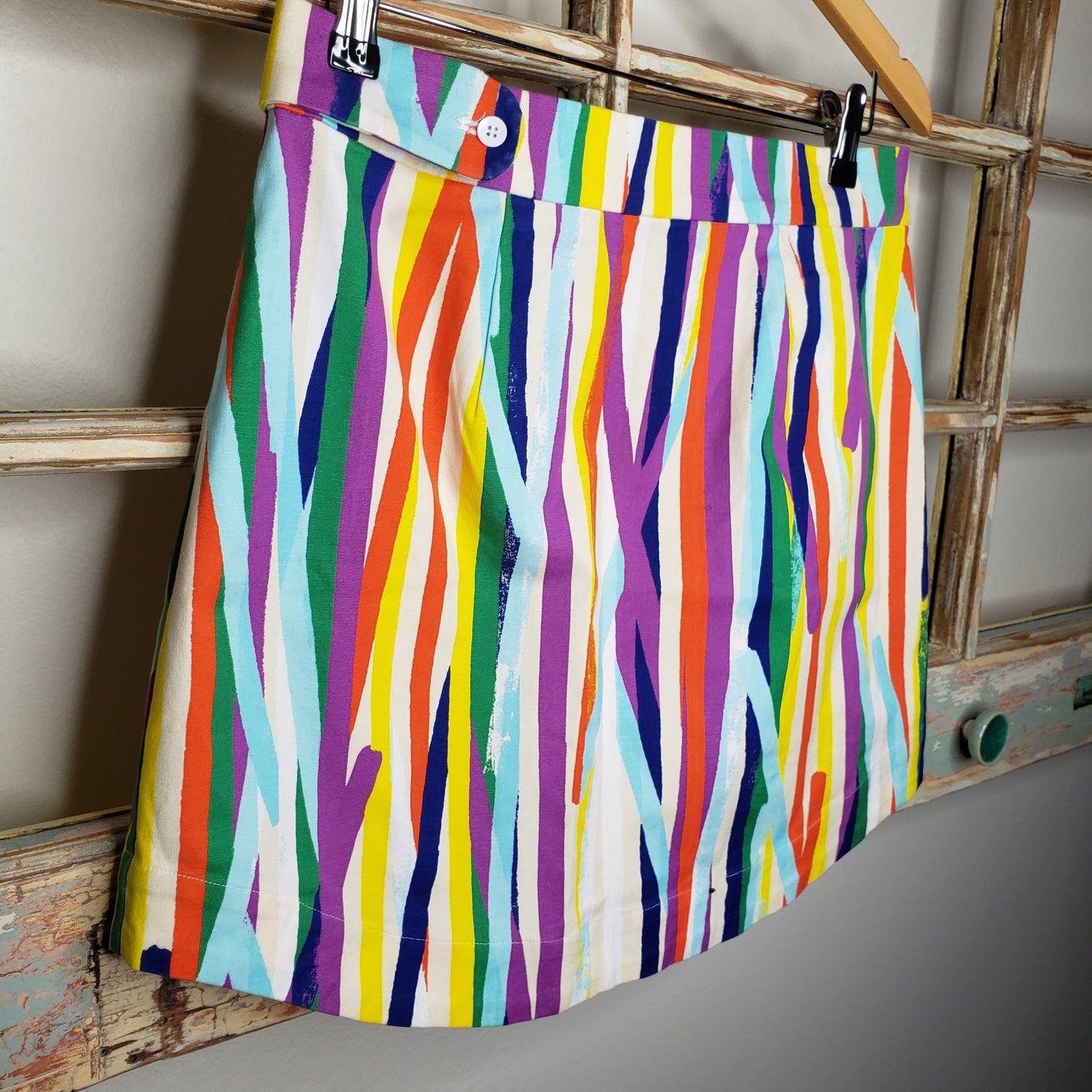 Kate Spade Saturday Rainbow Strokes ladies size 10 Mini Skirt
